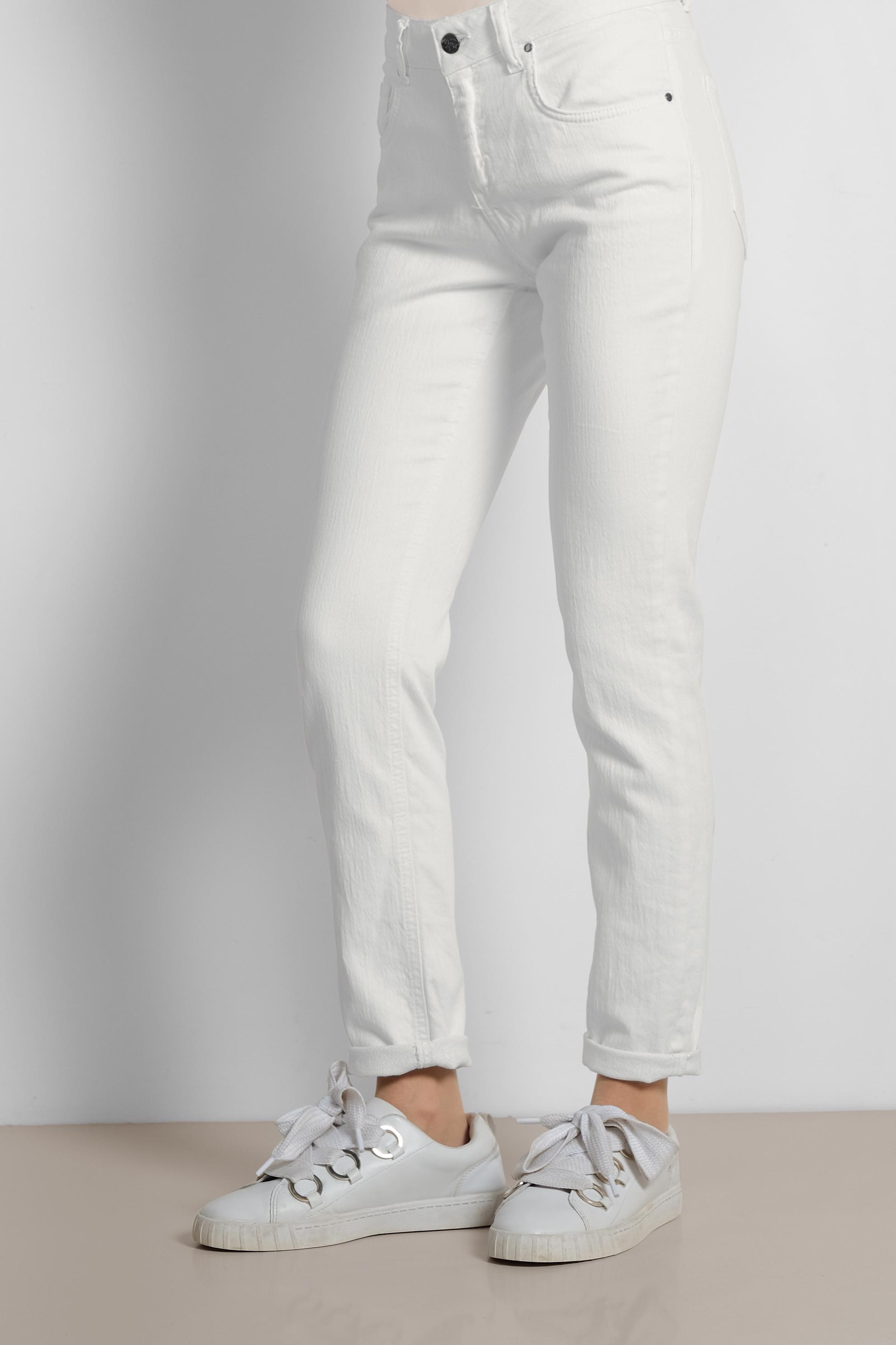 Tesettür giyim BEYAZ SİMLİ PAMUKLU PANTOLON 7434