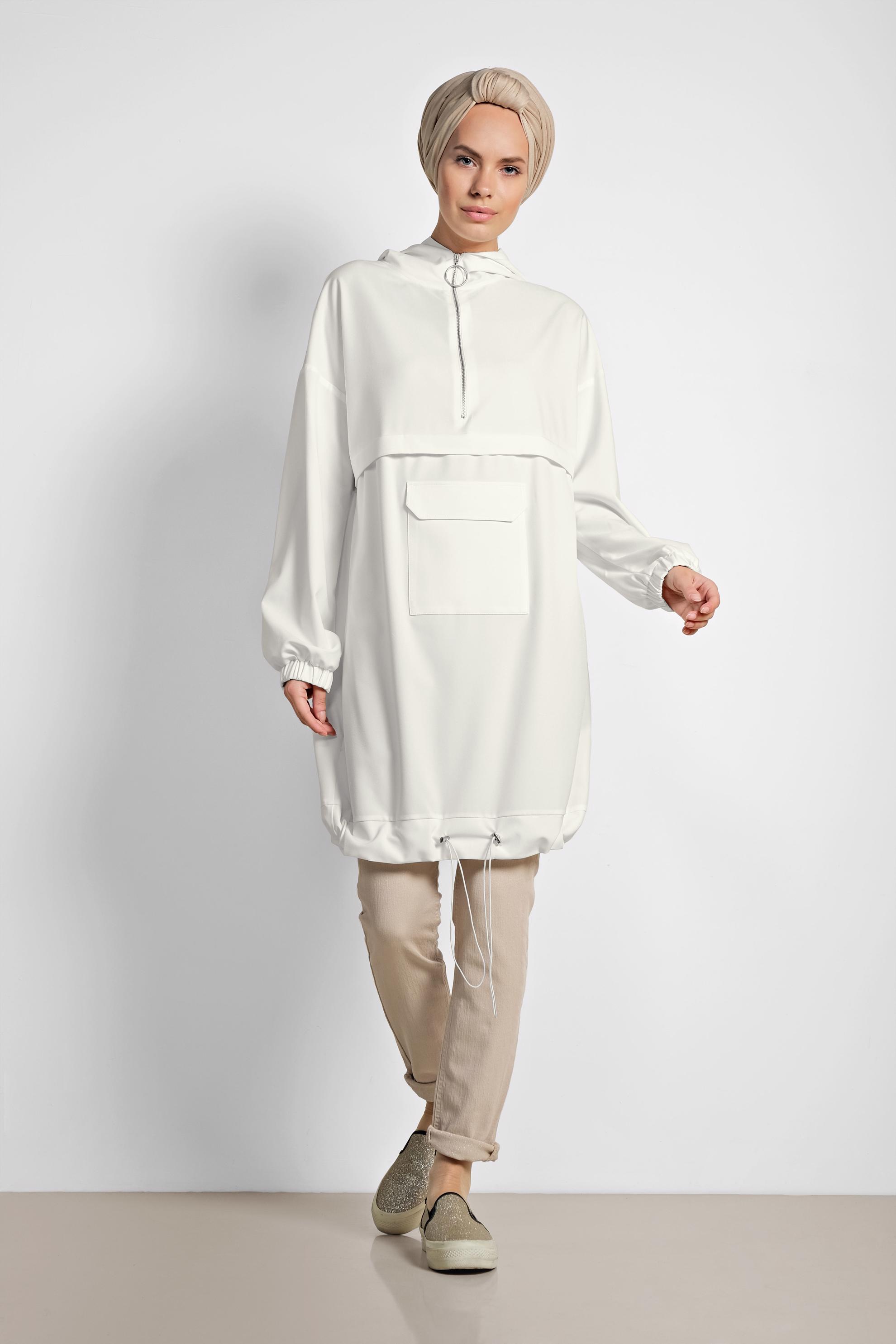 Tesettür giyim KAHVE SİMLİ PAMUKLU PANTOLON 7434