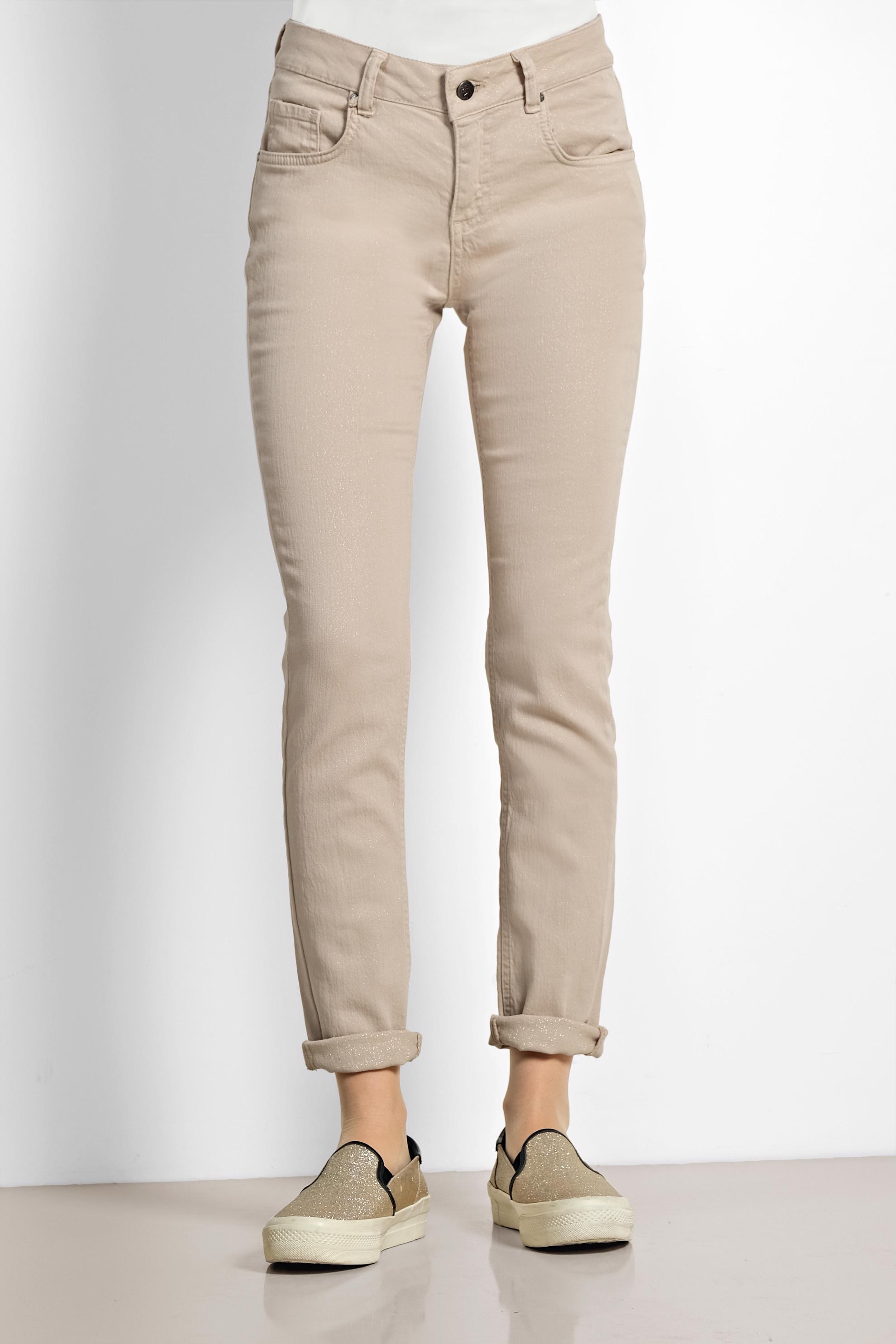 Tesettür giyim KAHVE SİMLİ PAMUKLU PANTOLON 7434