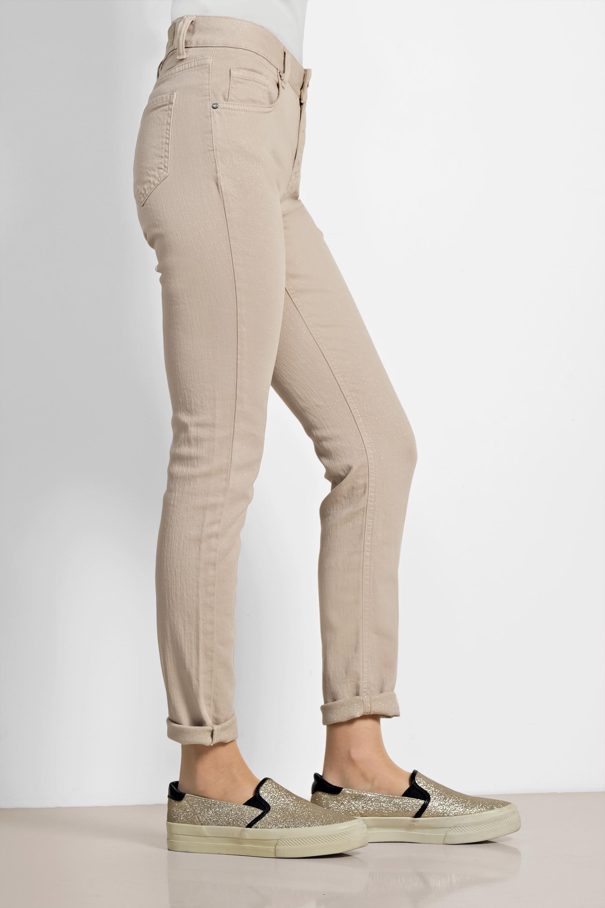 Tesettür giyim KAHVE SİMLİ PAMUKLU PANTOLON 7434