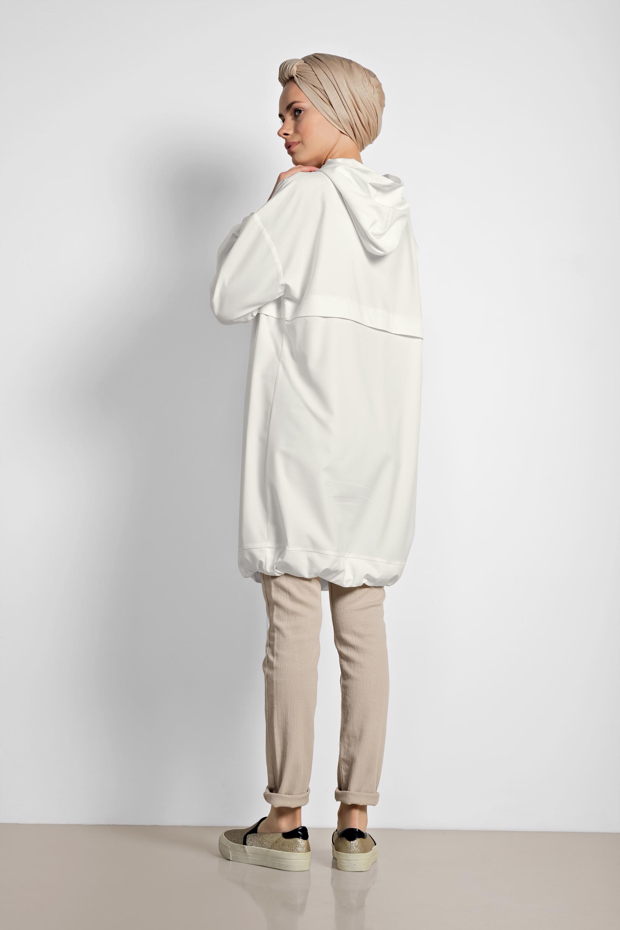 Tesettür giyim KAHVE SİMLİ PAMUKLU PANTOLON 7434