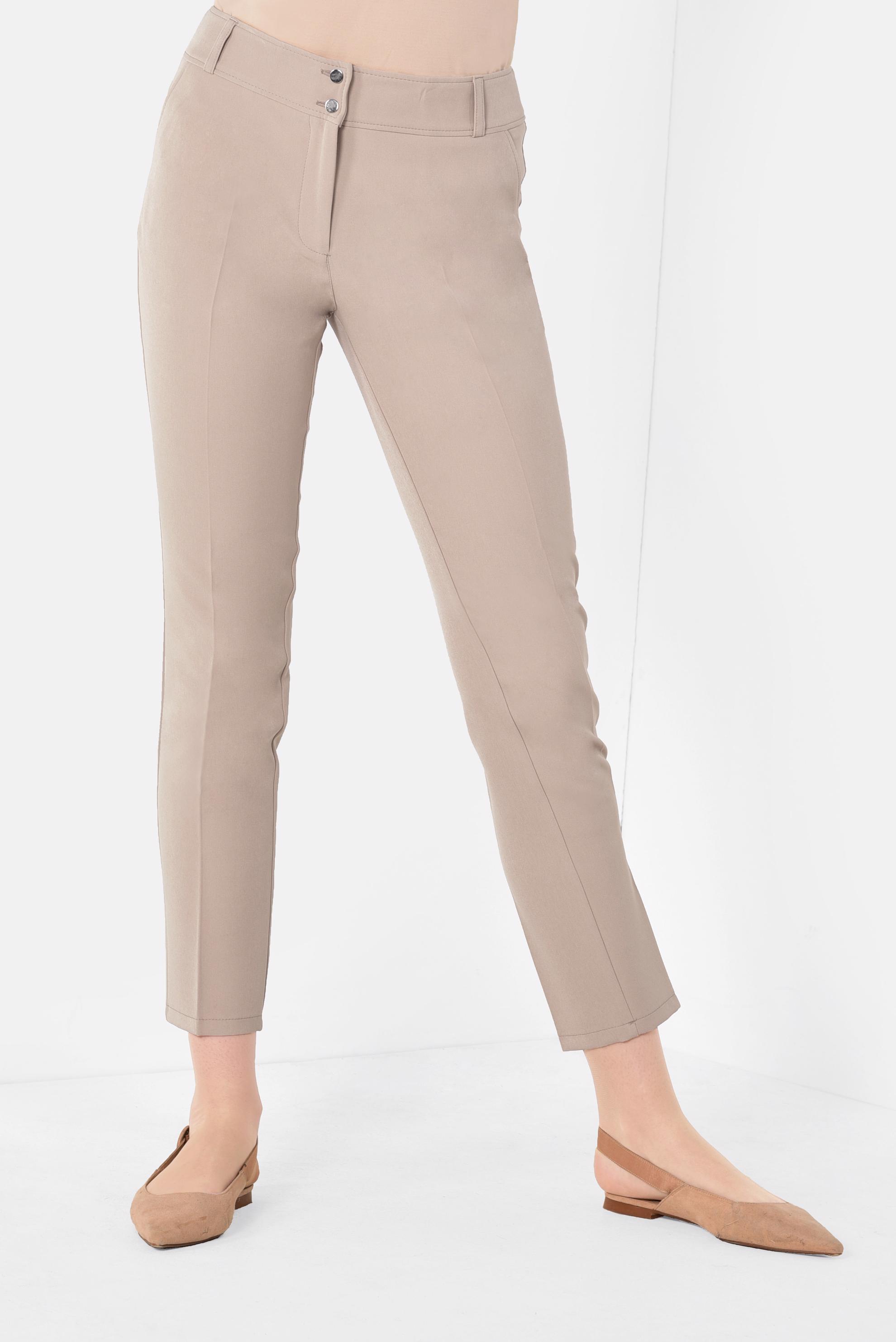 Tesettür giyim BEJ KLASİK KUMAŞ PANTOLON 7502