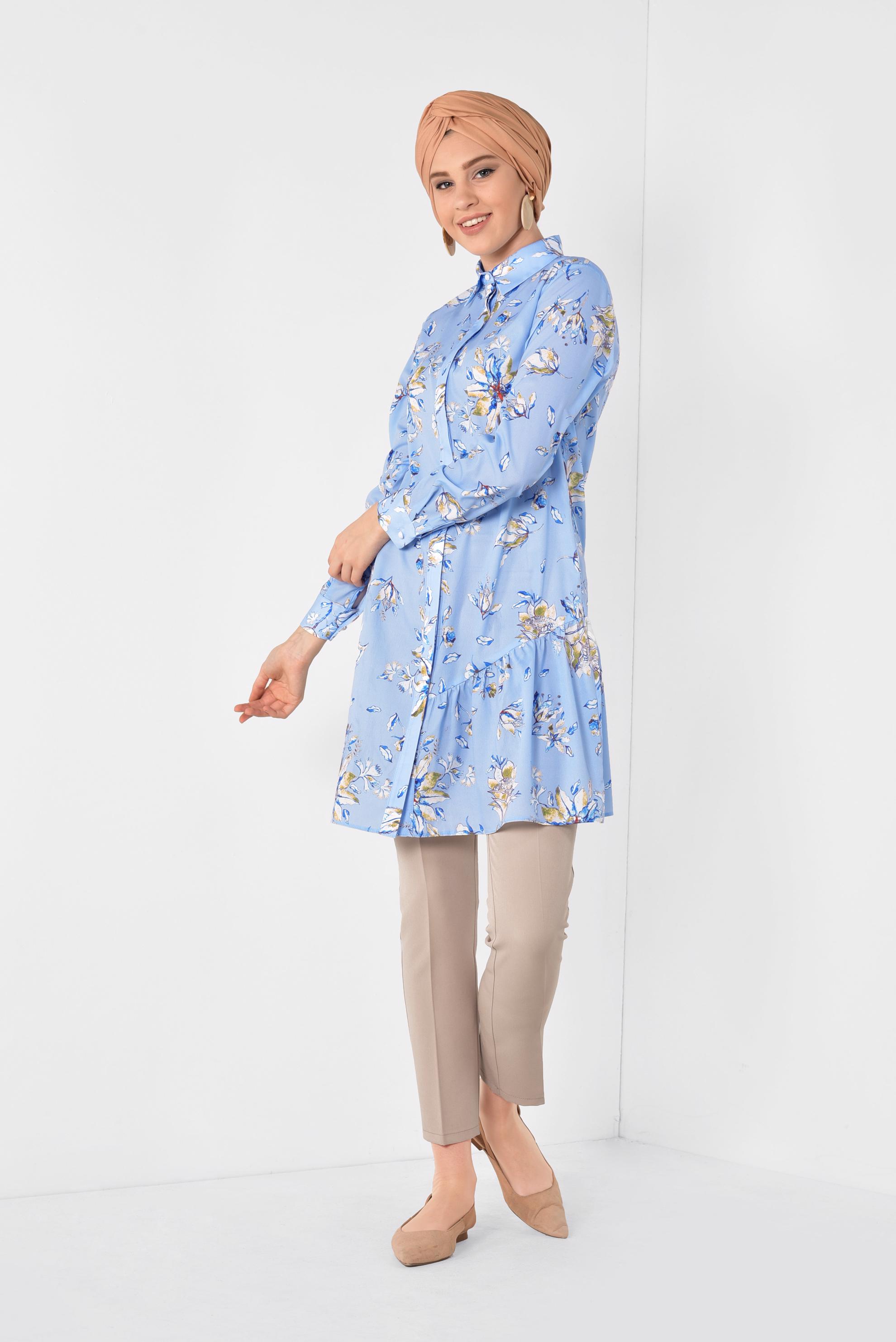 Tesettür giyim BEJ KLASİK KUMAŞ PANTOLON 7502