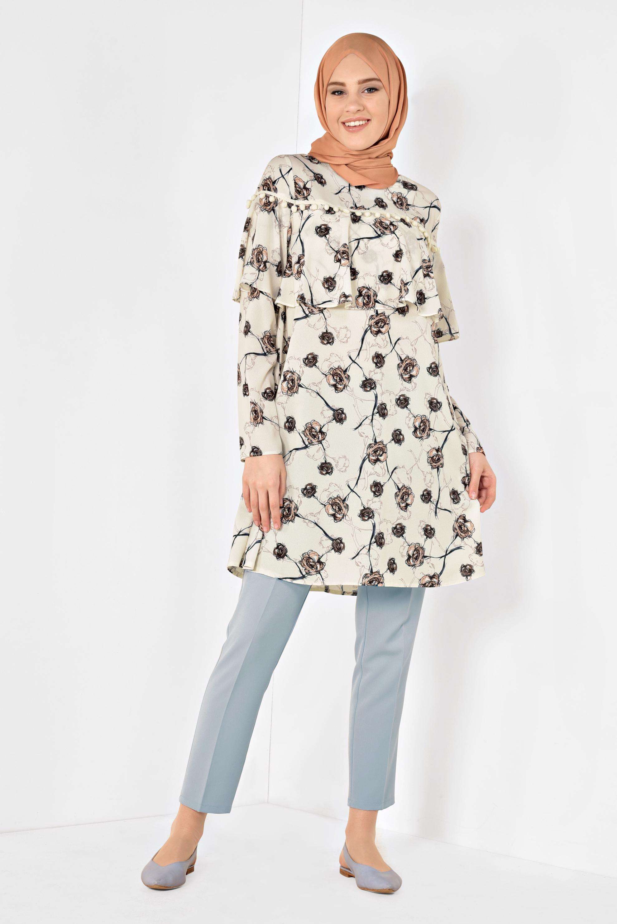 Tesettür giyim GRİ KLASİK KUMAŞ PANTOLON 7502