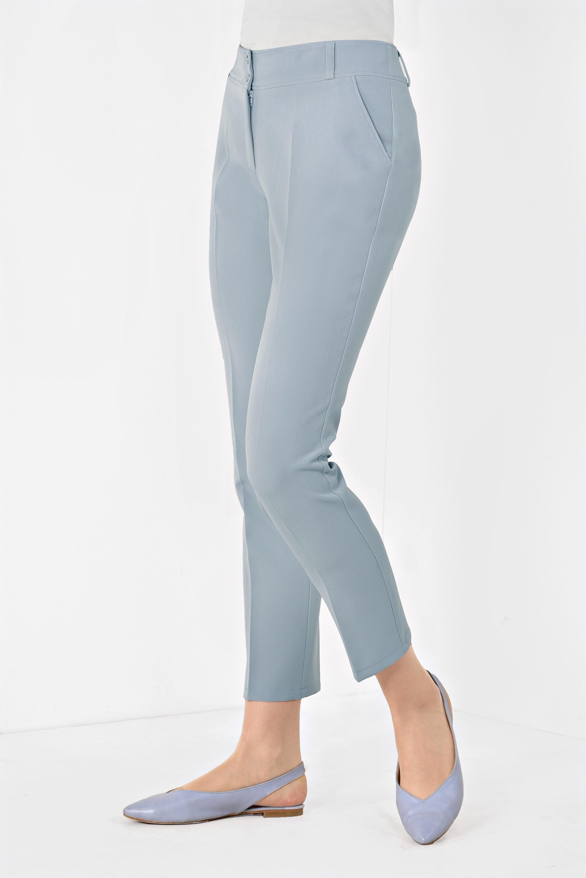 Tesettür giyim GRİ KLASİK KUMAŞ PANTOLON 7502