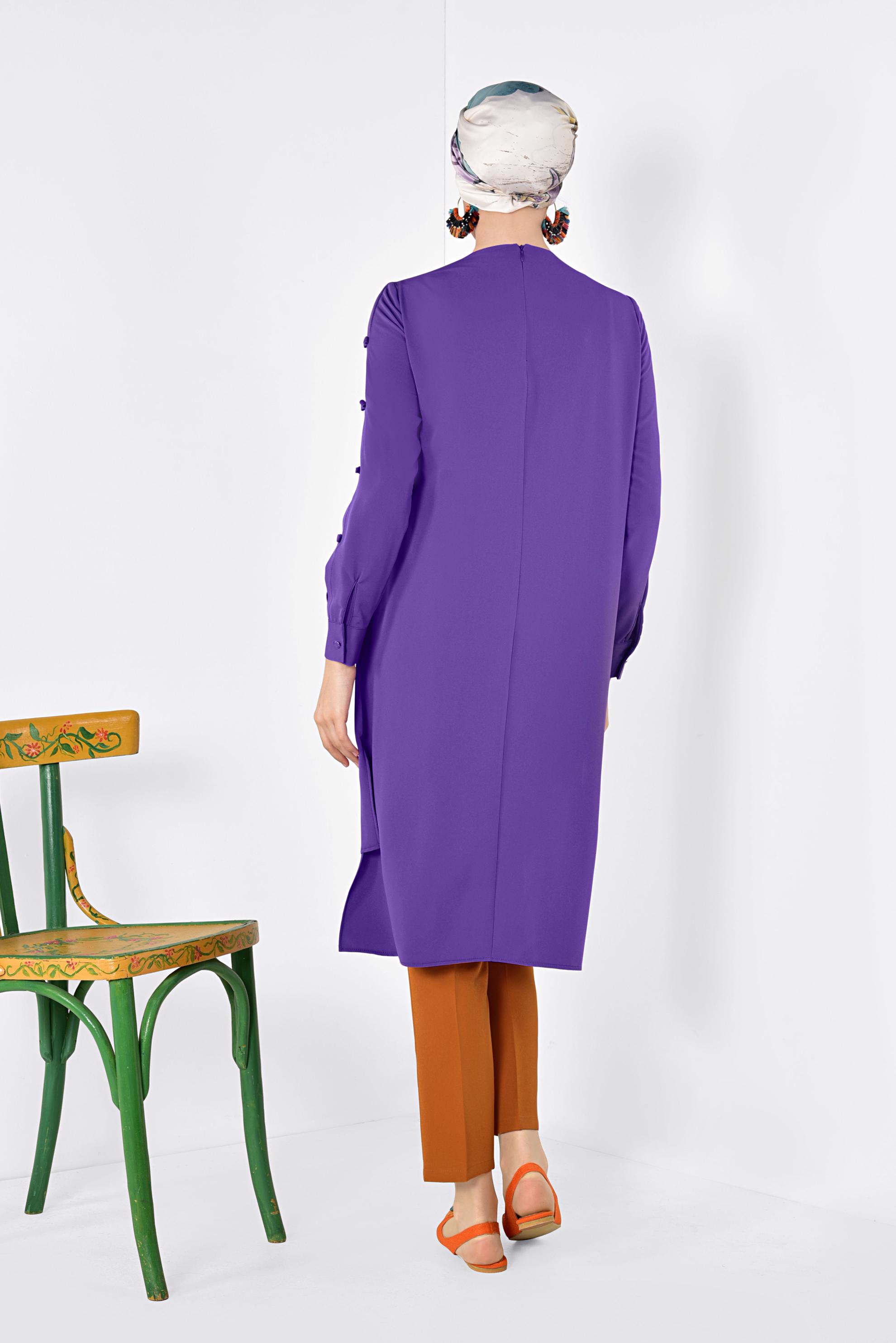 Tesettür giyim TURUNCU KLASİK KUMAŞ PANTOLON 7502