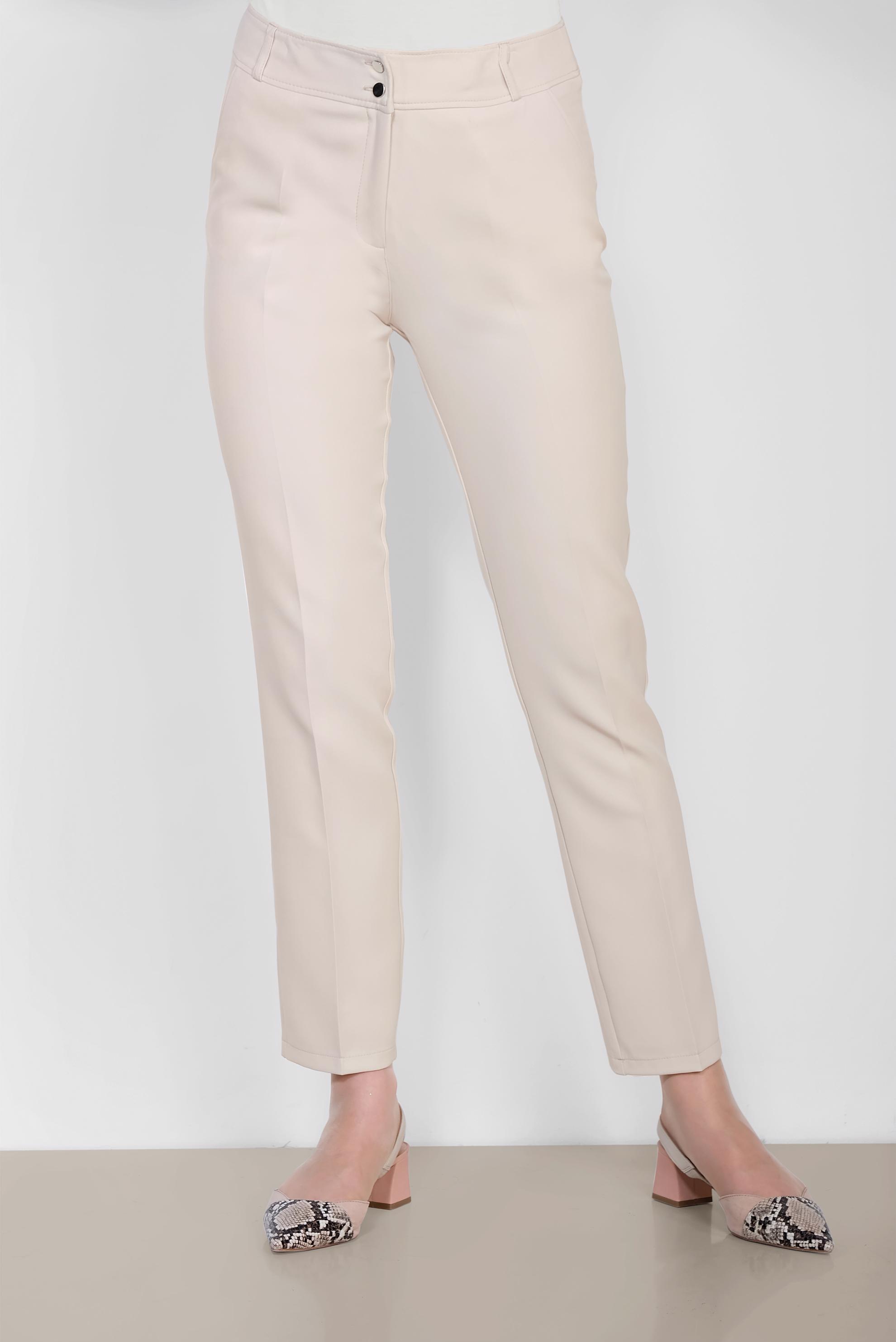 Tesettür giyim BEJ KLASİK KUMAŞ PANTOLON 7502