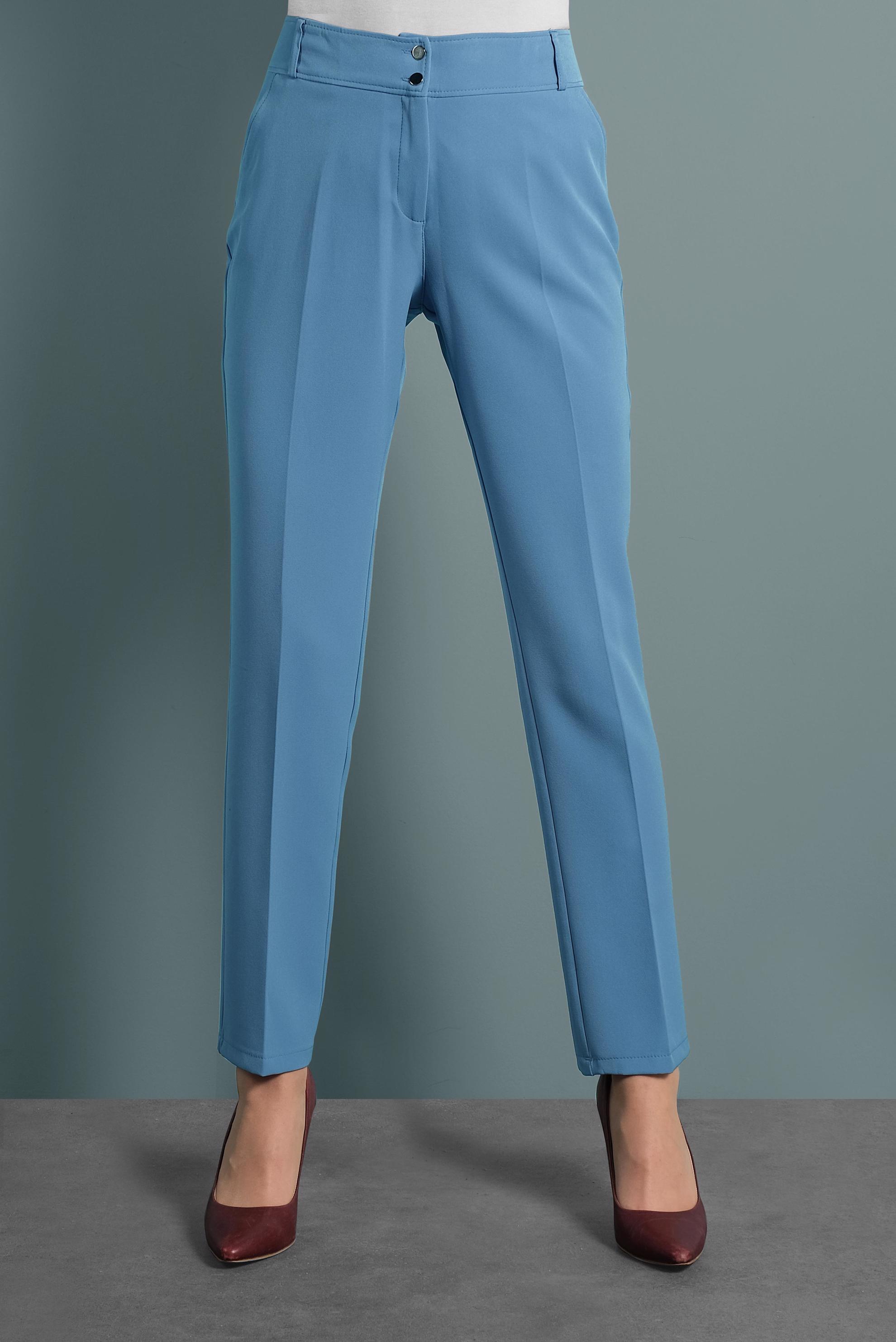 Tesettür giyim MAVİ KLASİK KUMAŞ PANTOLON 7502