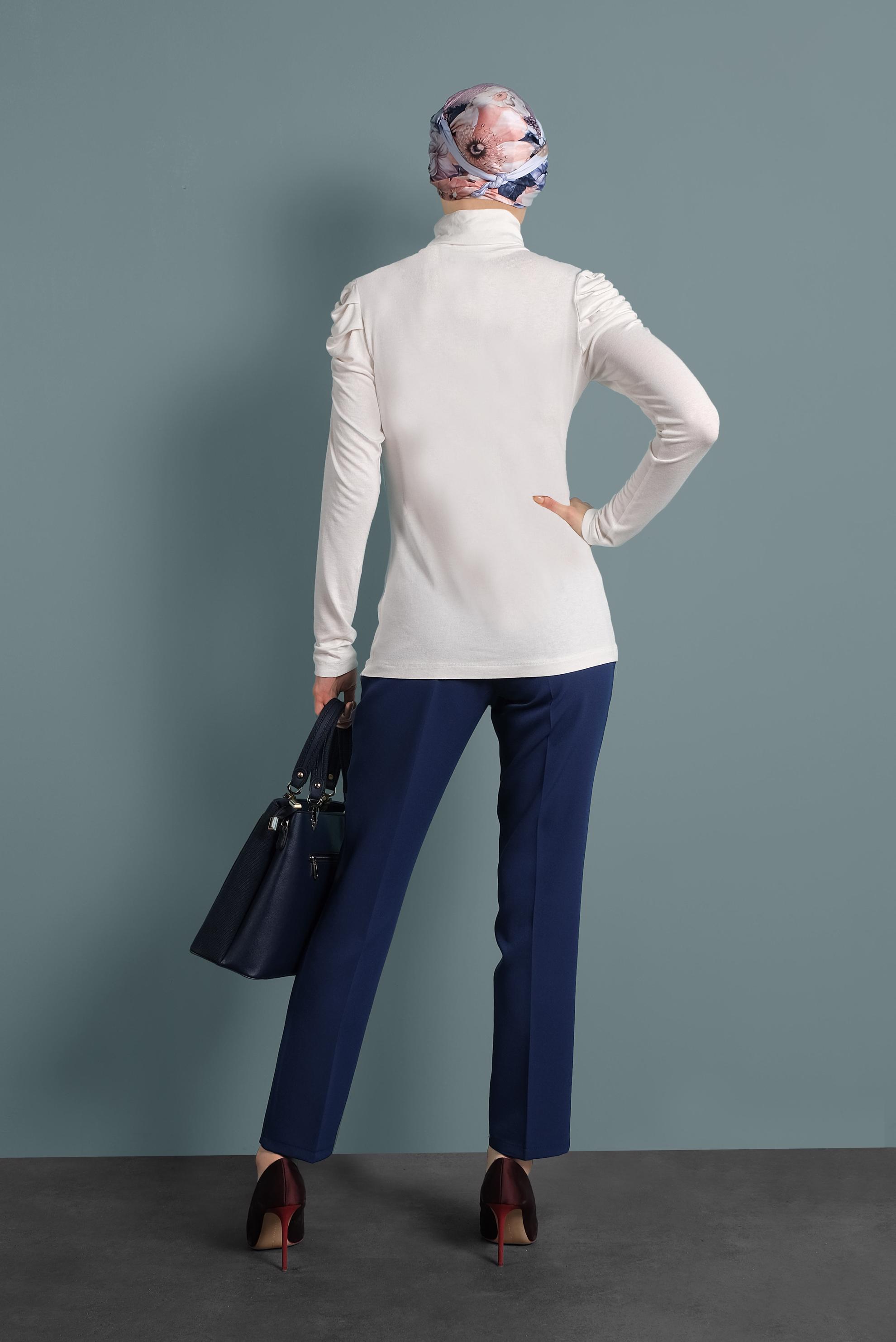 Tesettür giyim LACİVERT KLASİK KUMAŞ PANTOLON 7502