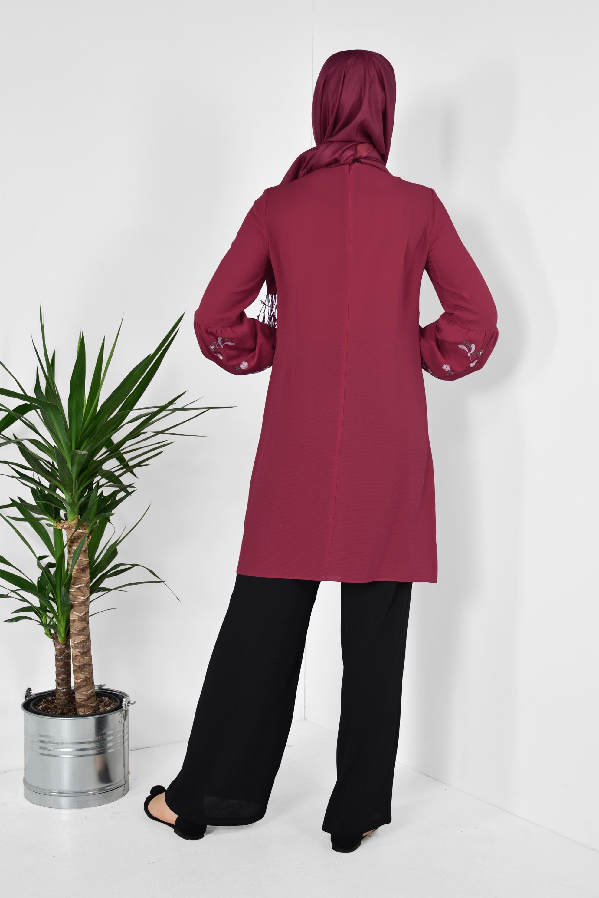 Tesettür giyim SİYAH GENİŞ PAÇA PANTOLON 7504