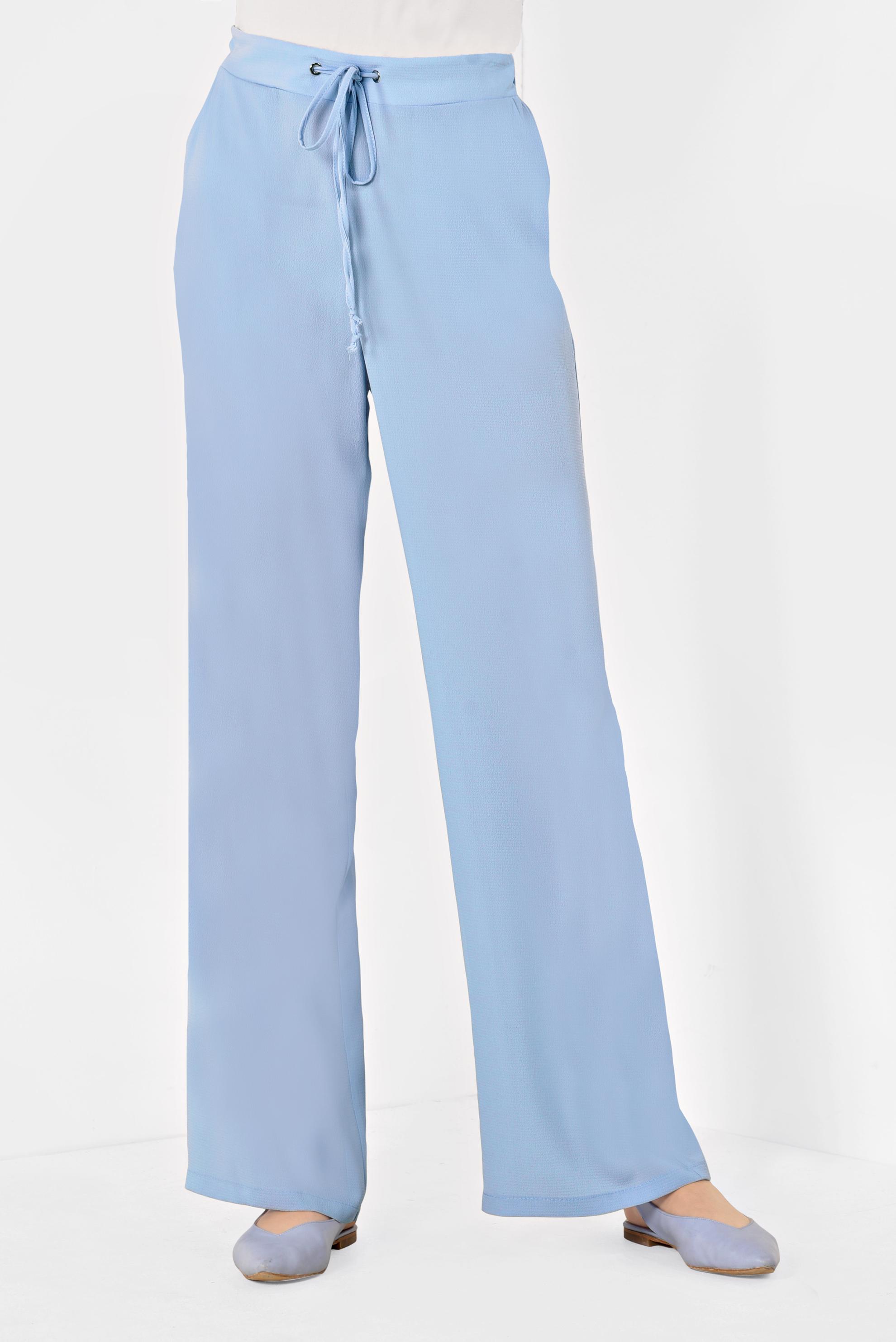 Tesettür giyim MAVİ GENİŞ PAÇA PANTOLON 7504