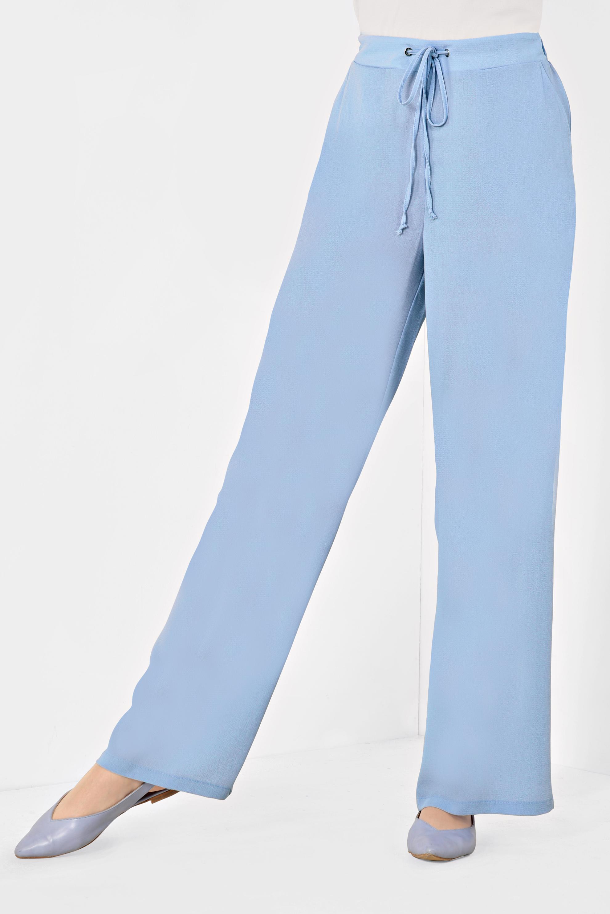 Tesettür giyim MAVİ GENİŞ PAÇA PANTOLON 7504