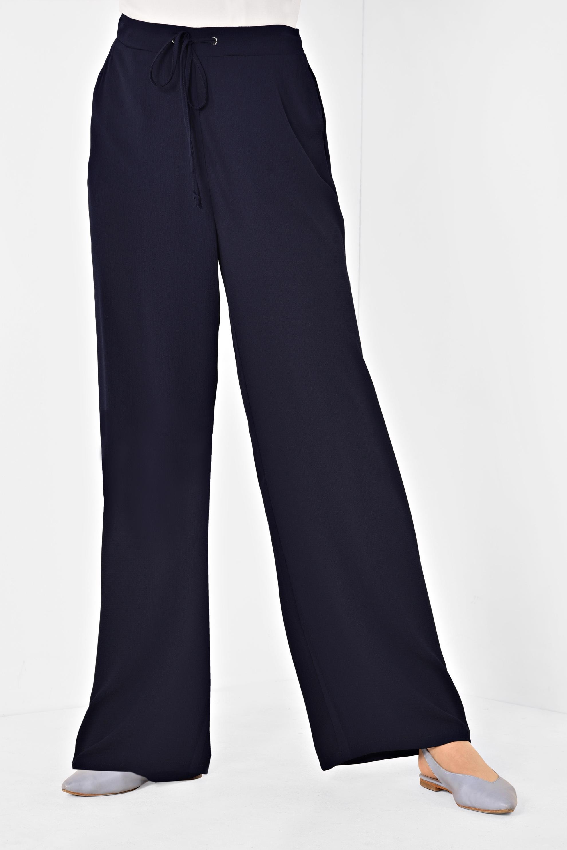 Tesettür giyim LACİVERT GENİŞ PAÇA PANTOLON 7504