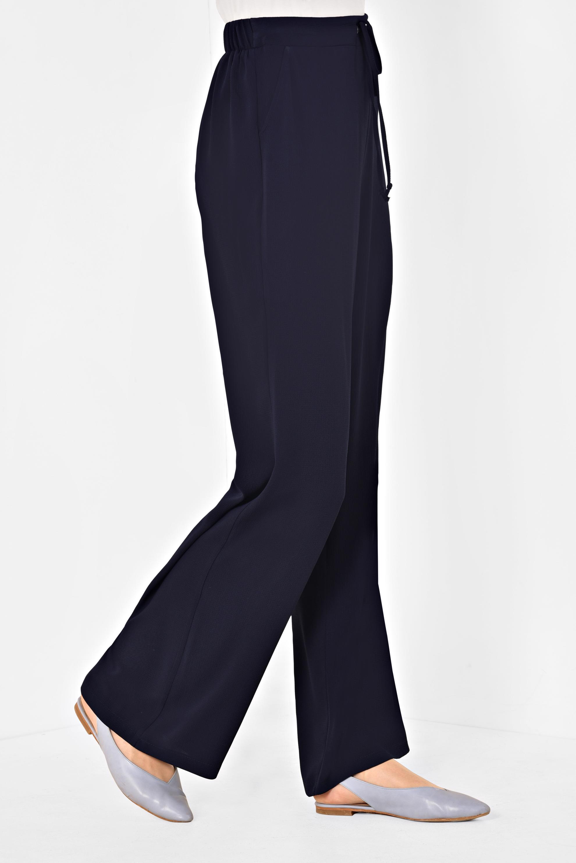 Tesettür giyim LACİVERT GENİŞ PAÇA PANTOLON 7504