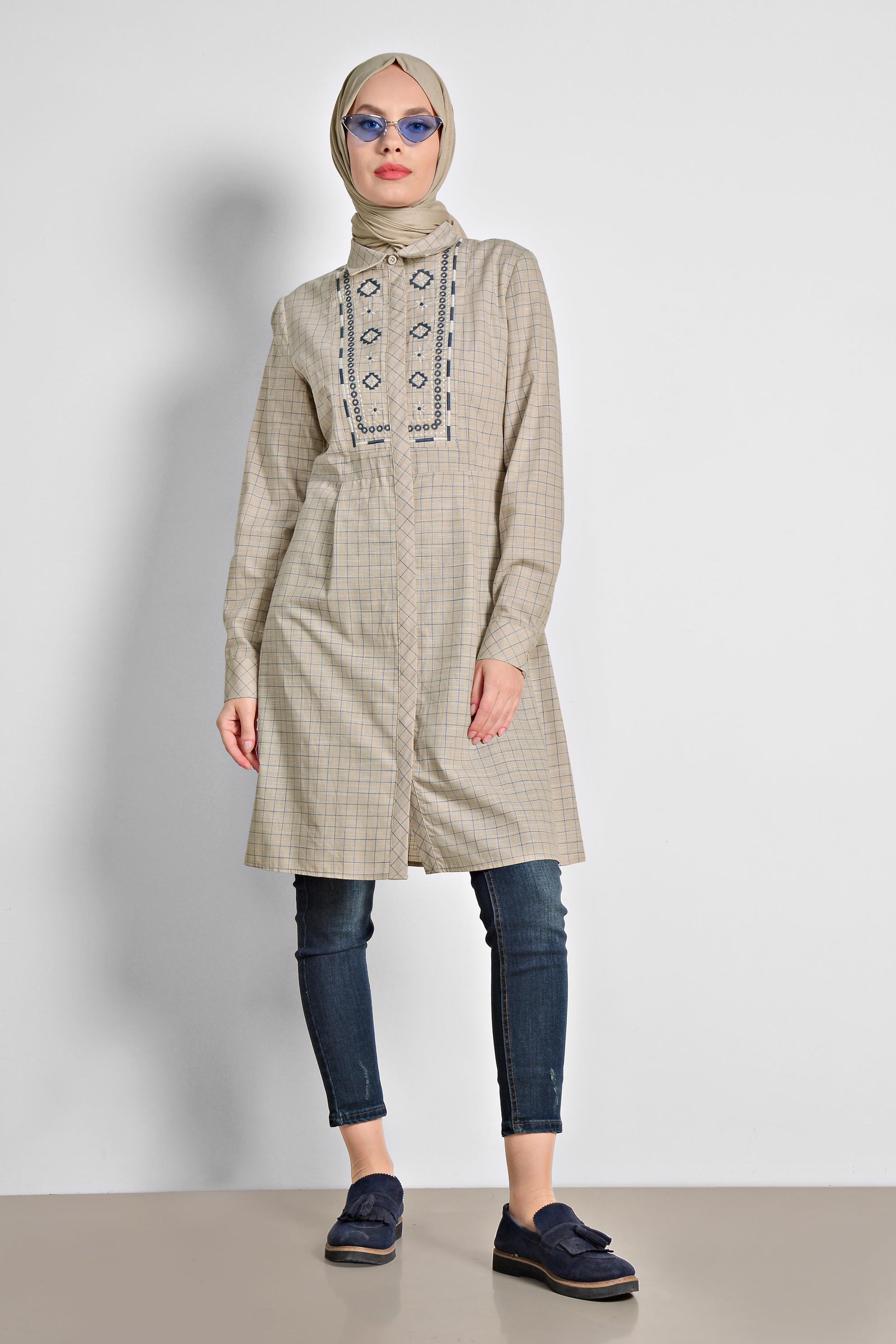 Vêtements hijab BLEU MARINE 7511 AN 317 DENİM PANTOLON 38/44