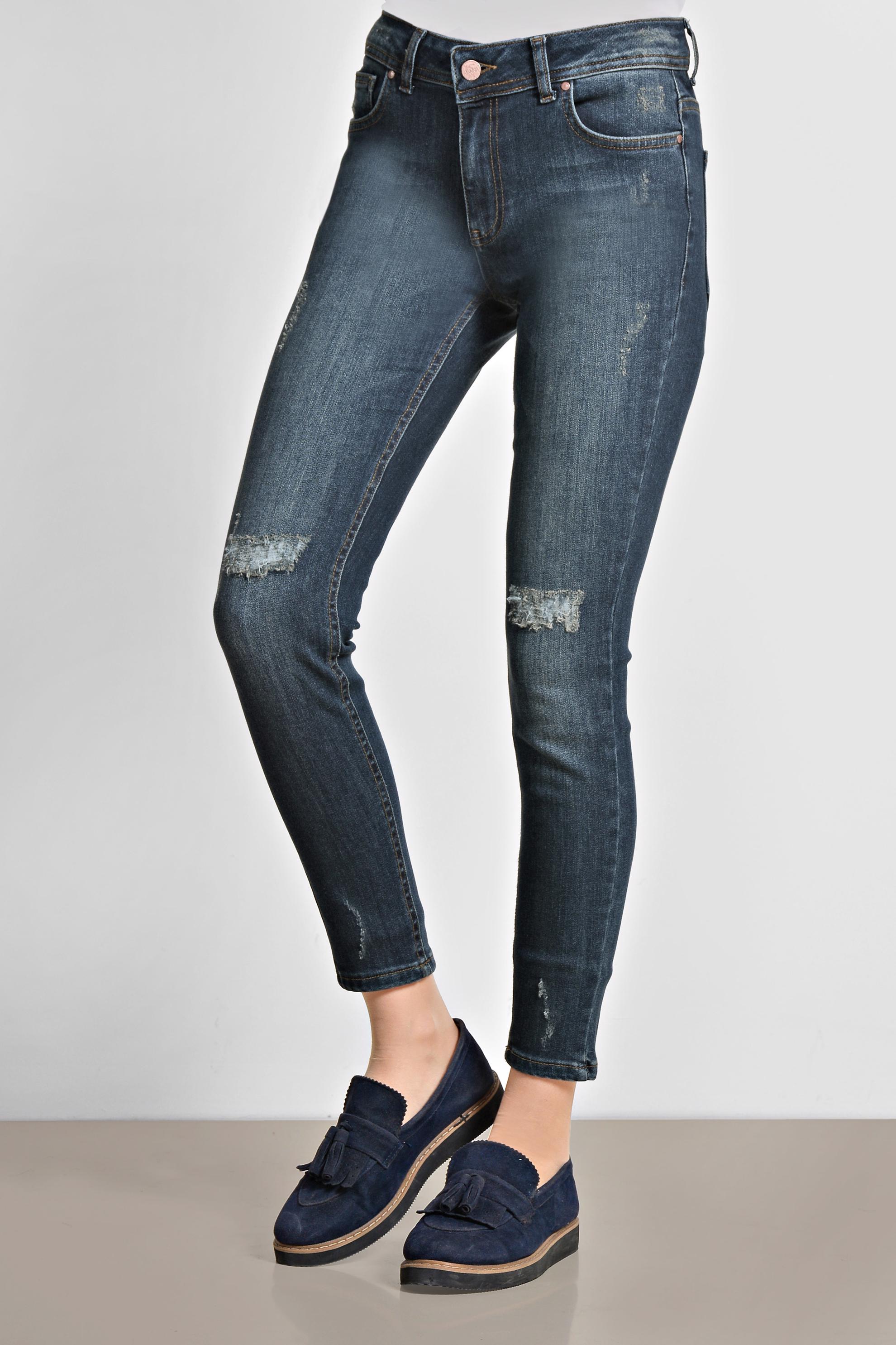 Vêtements hijab BLEU MARINE 7511 AN 317 DENİM PANTOLON 38/44