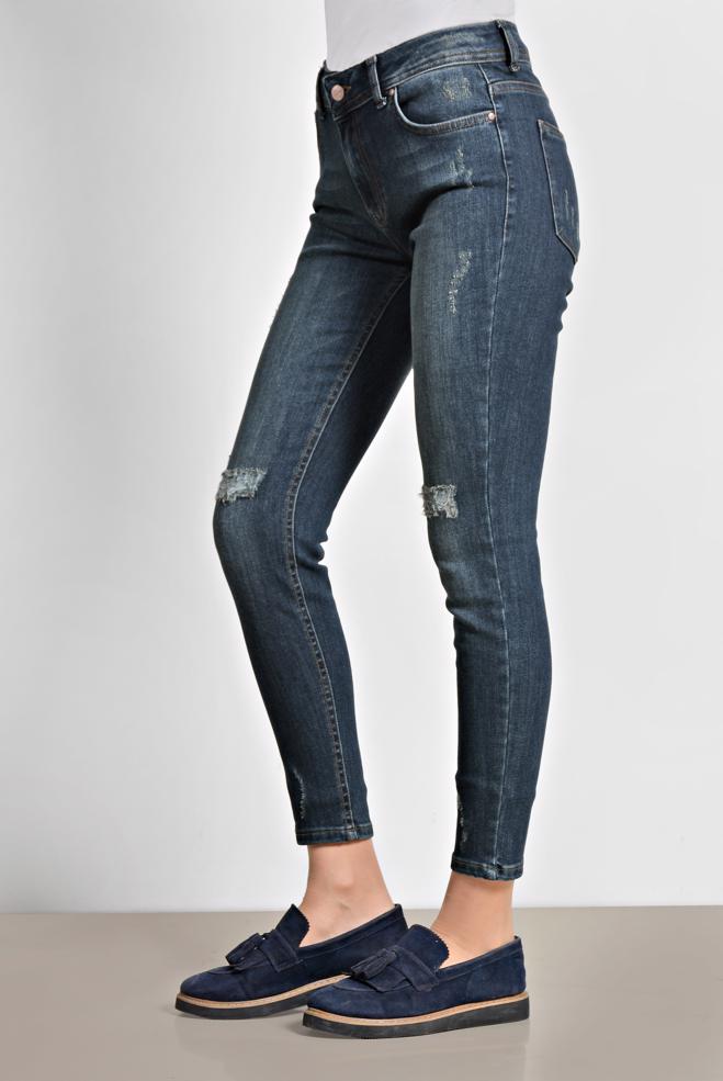 Hijab clothing NAVY BLUE 7511 AN 317 DENİM PANTOLON 38/44 - ALVİNA