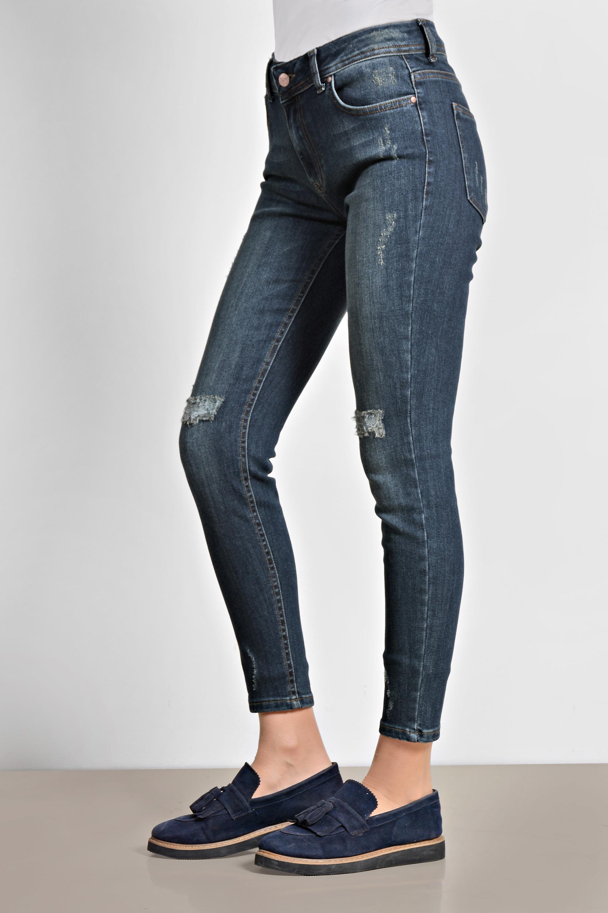 Vêtements hijab BLEU MARINE 7511 AN 317 DENİM PANTOLON 38/44