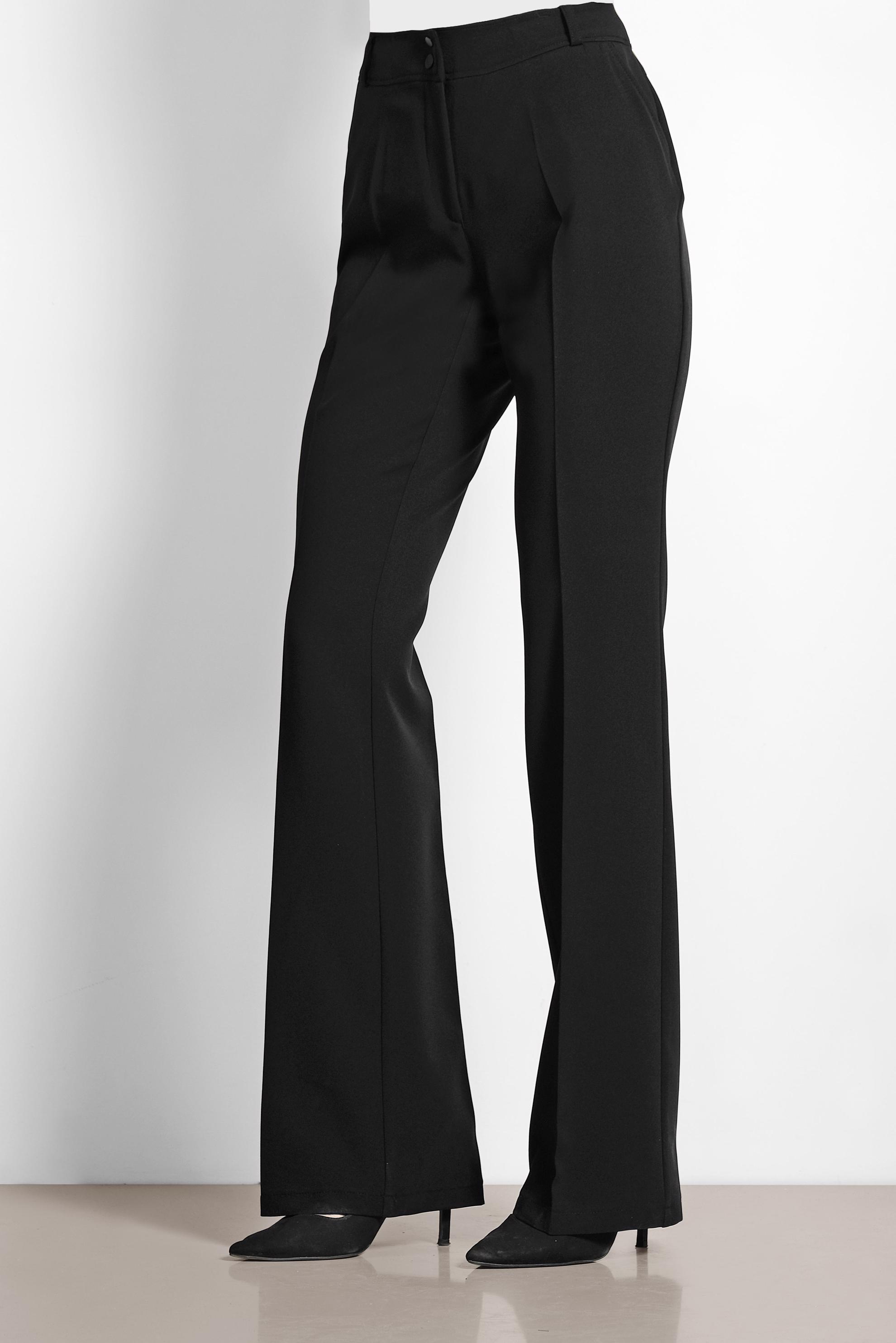 Tesettür giyim SİYAH ARA BEL GENİŞ PAÇA PANTOLON 7523