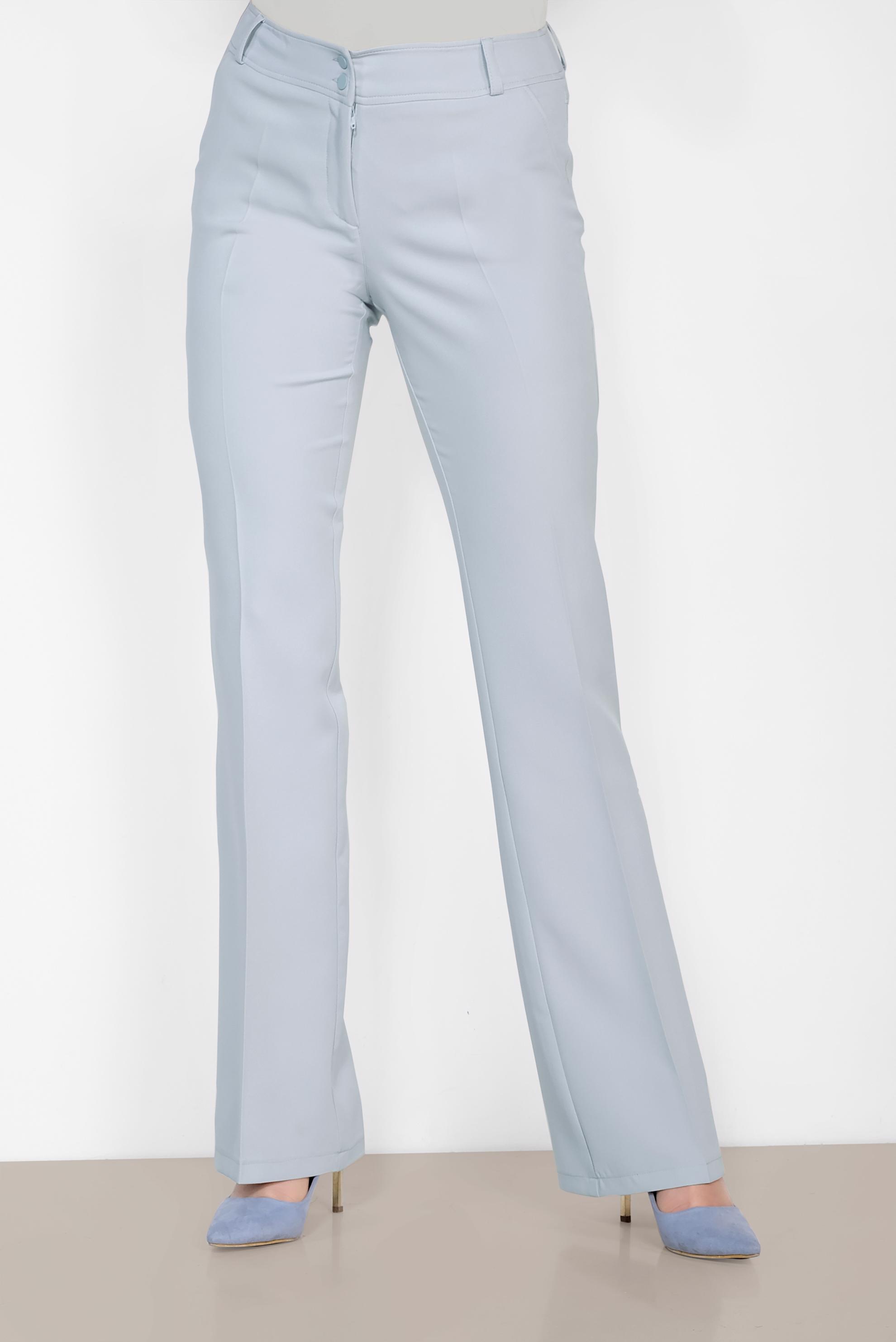 Tesettür giyim GÜMÜŞ ARA BEL GENİŞ PAÇA PANTOLON 7523