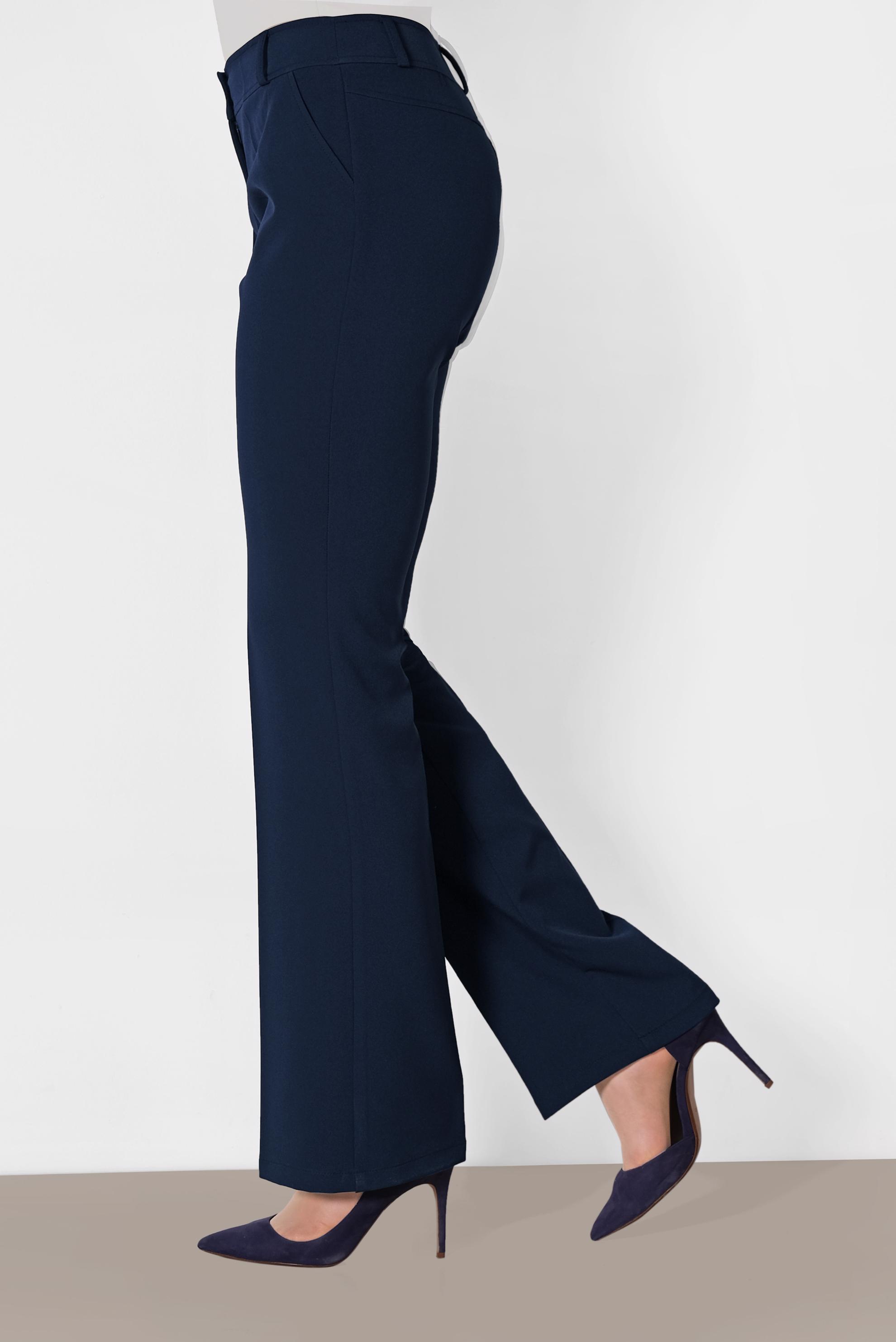 Tesettür giyim LACİVERT ARA BEL GENİŞ PAÇA PANTOLON 7523