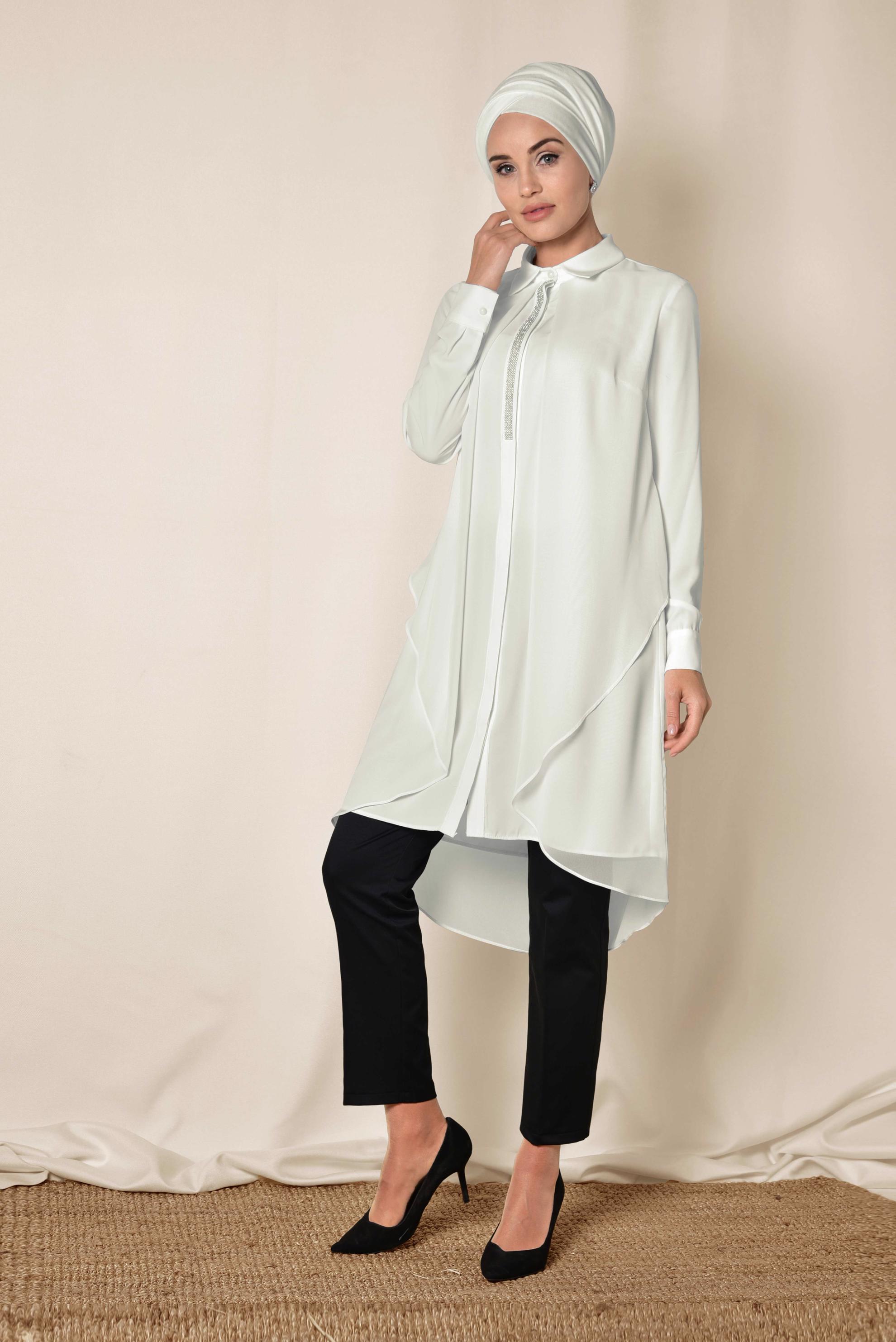 Tesettür giyim SİYAH 	KLASİK DÜZ PAÇA PANTOLON 7533