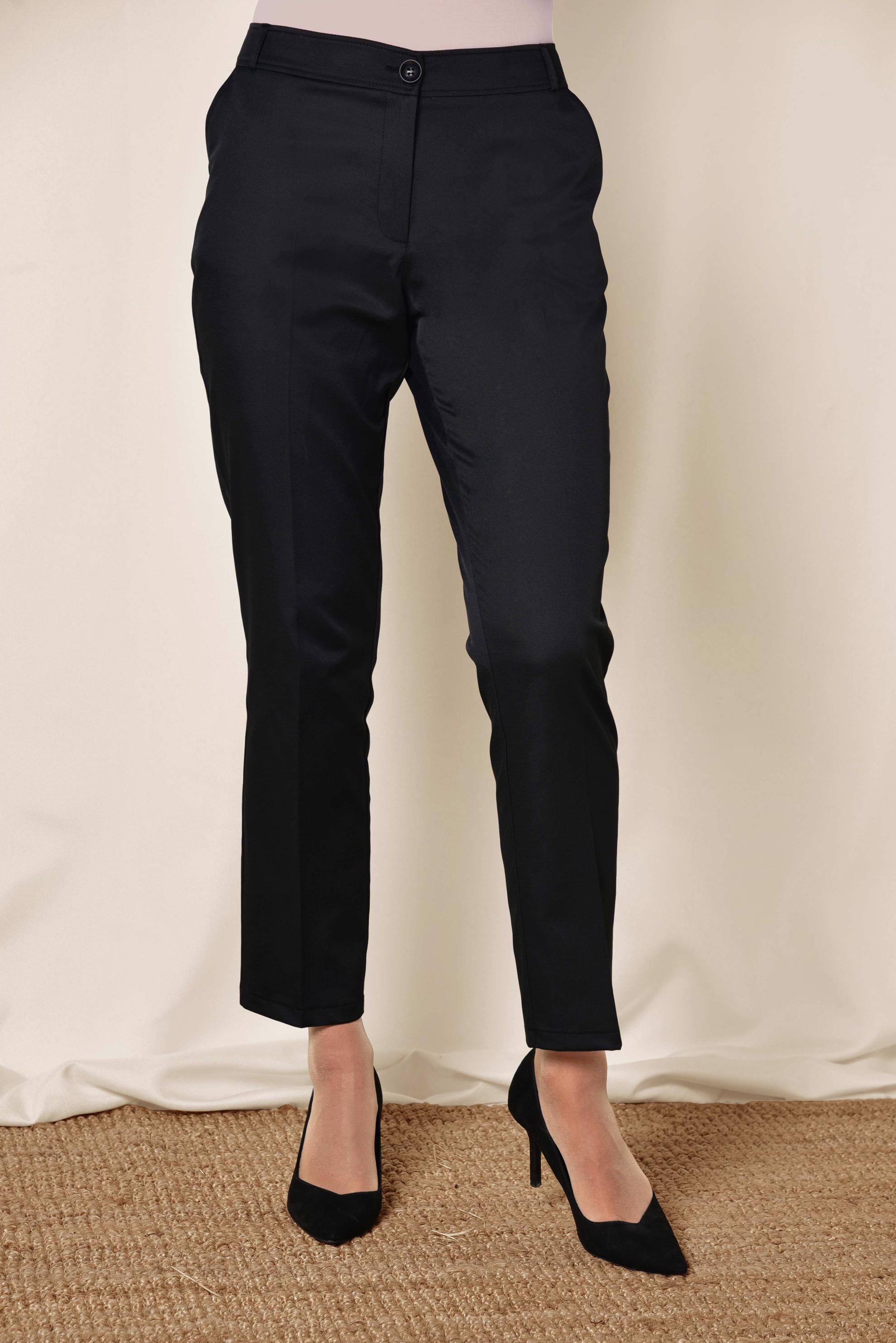 Tesettür giyim SİYAH 	KLASİK DÜZ PAÇA PANTOLON 7533