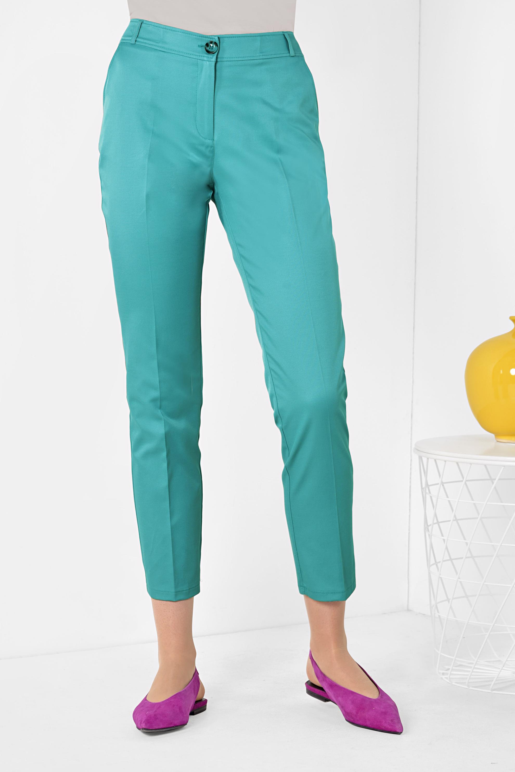 Tesettür giyim MAVİ 	KLASİK DÜZ PAÇA PANTOLON 7533