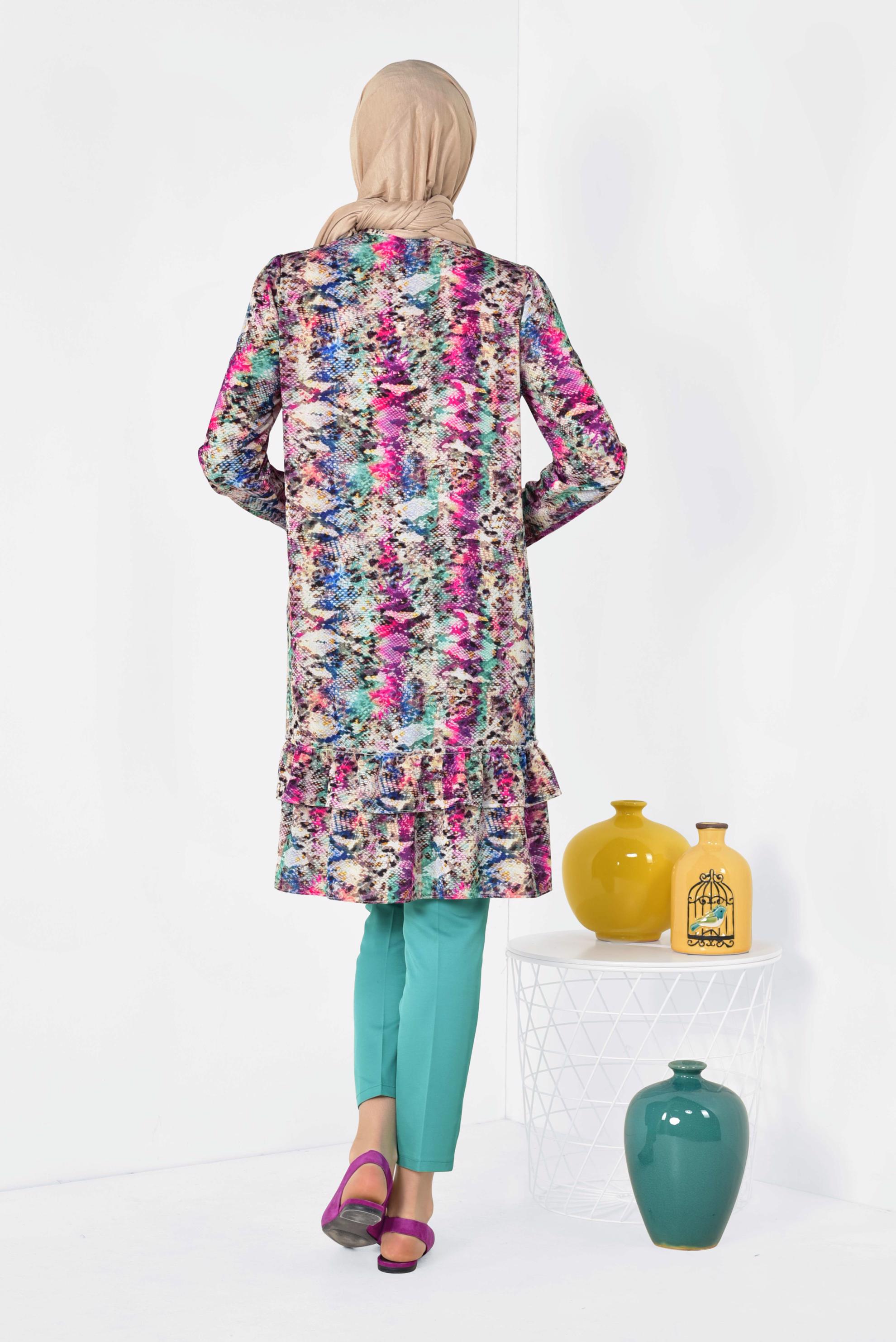 Tesettür giyim MAVİ 	KLASİK DÜZ PAÇA PANTOLON 7533