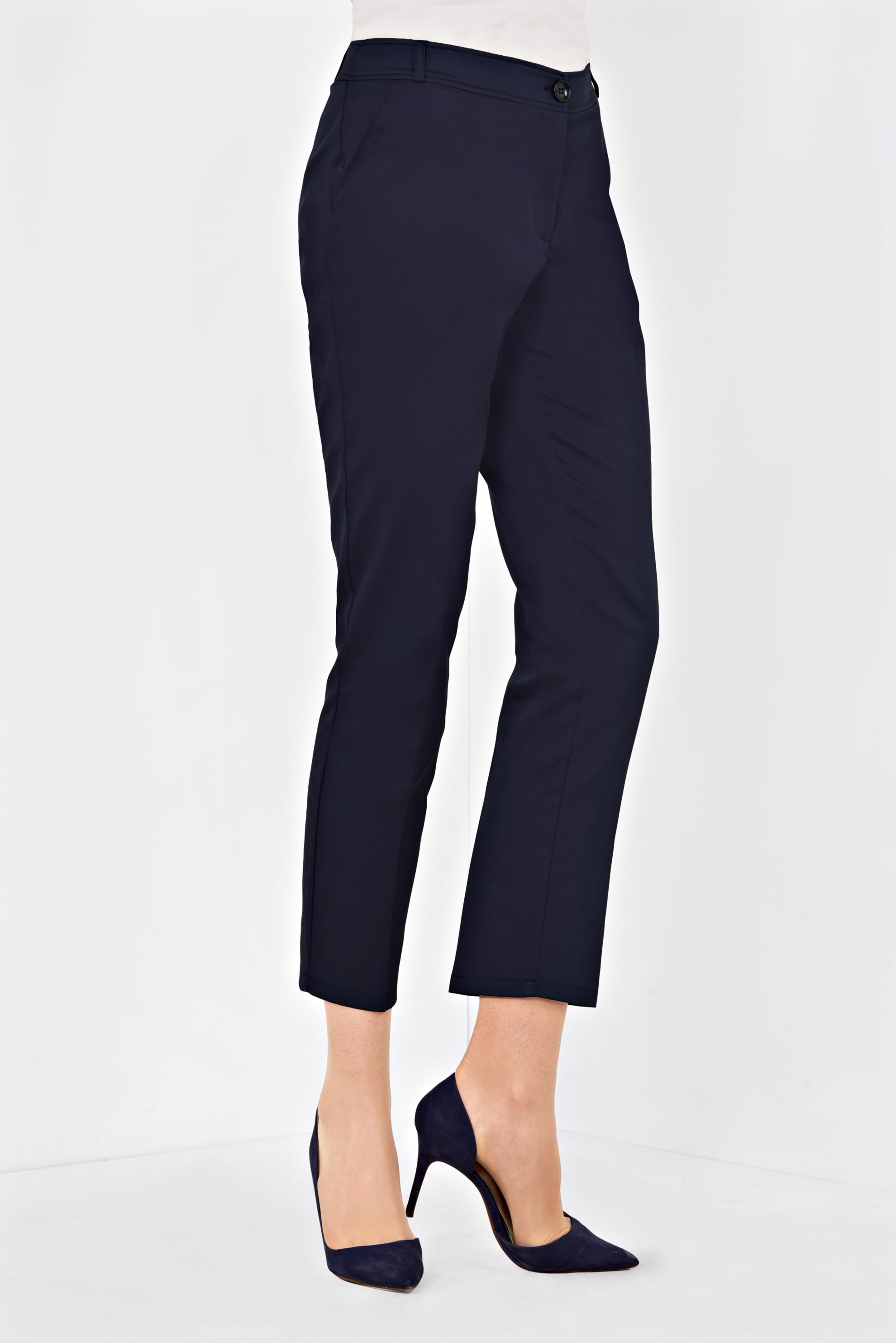 Tesettür giyim LACİVERT 	KLASİK DÜZ PAÇA PANTOLON 7533