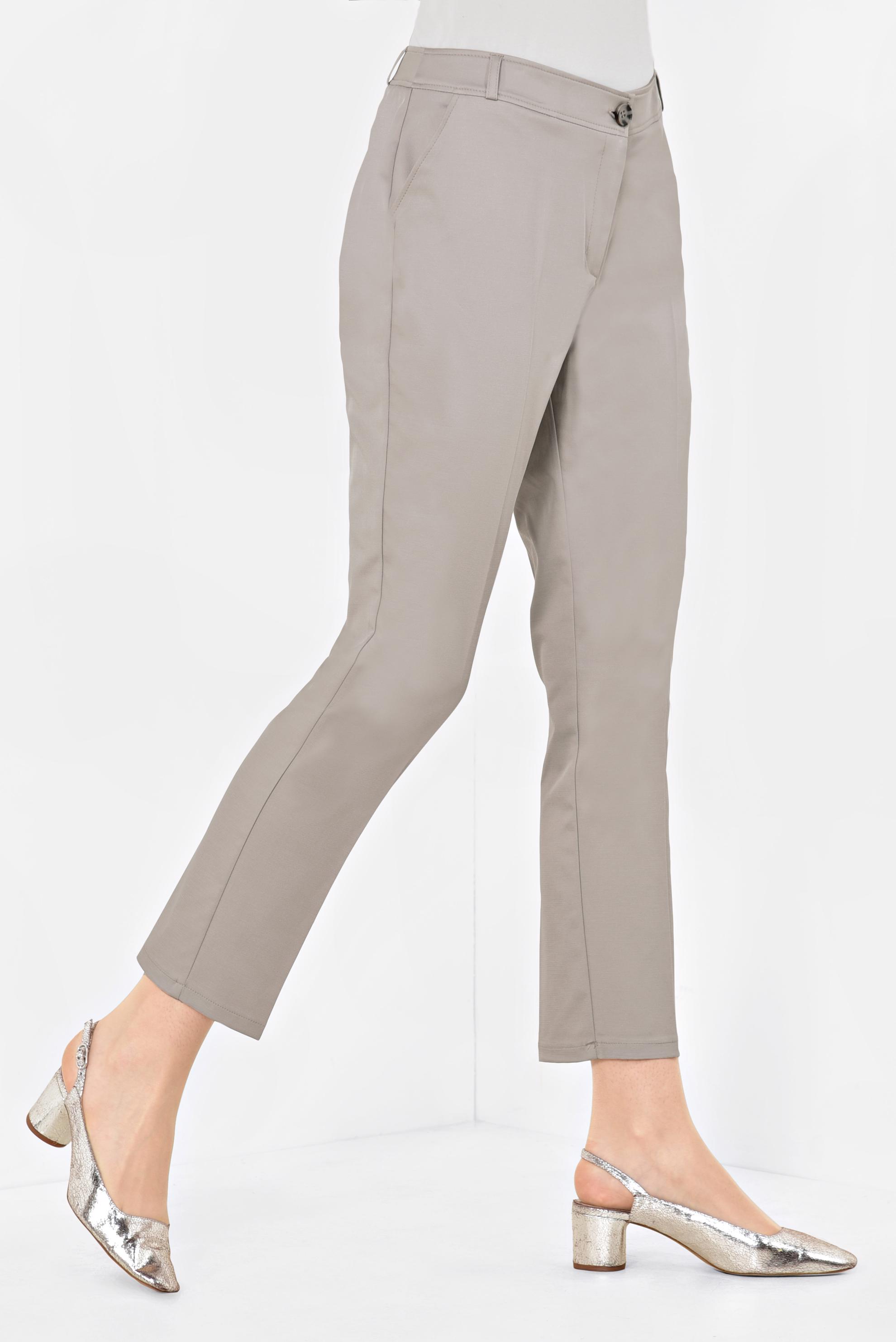 Tesettür giyim VİZON 	KLASİK DÜZ PAÇA PANTOLON 7533