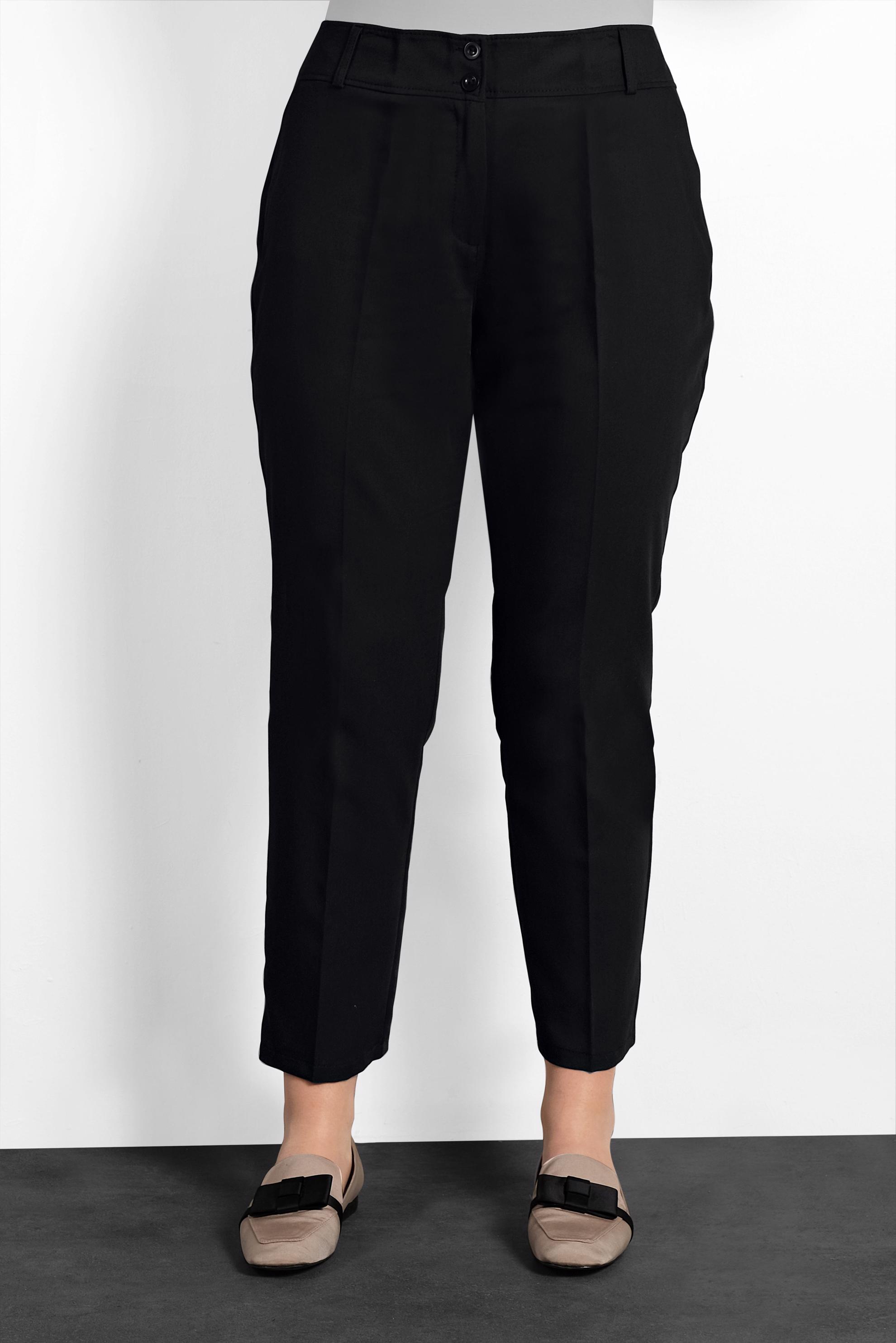 Tesettür giyim SİYAH ARA BEL KUMAŞ PANTOLON 7537