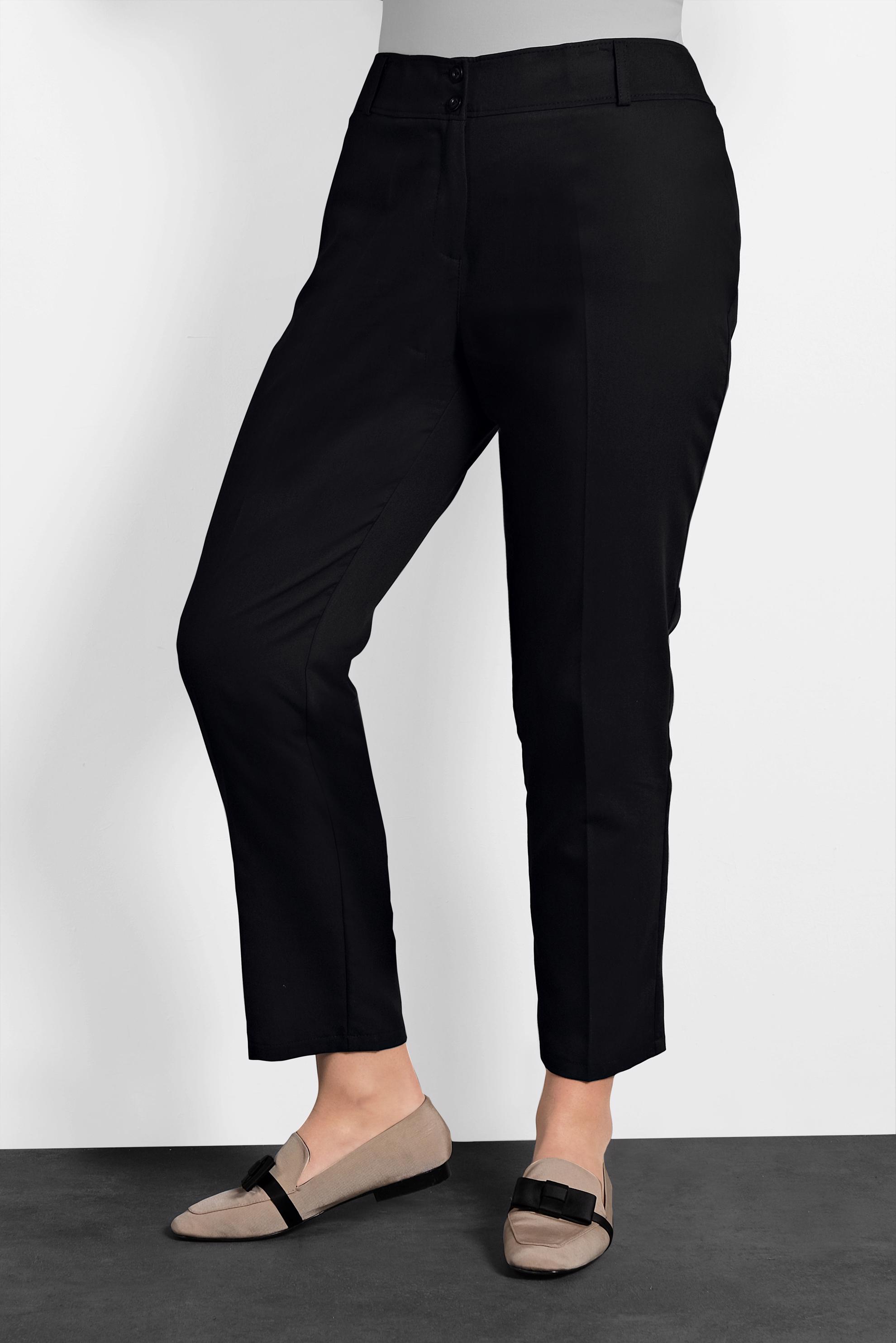 Tesettür giyim SİYAH ARA BEL KUMAŞ PANTOLON 7537