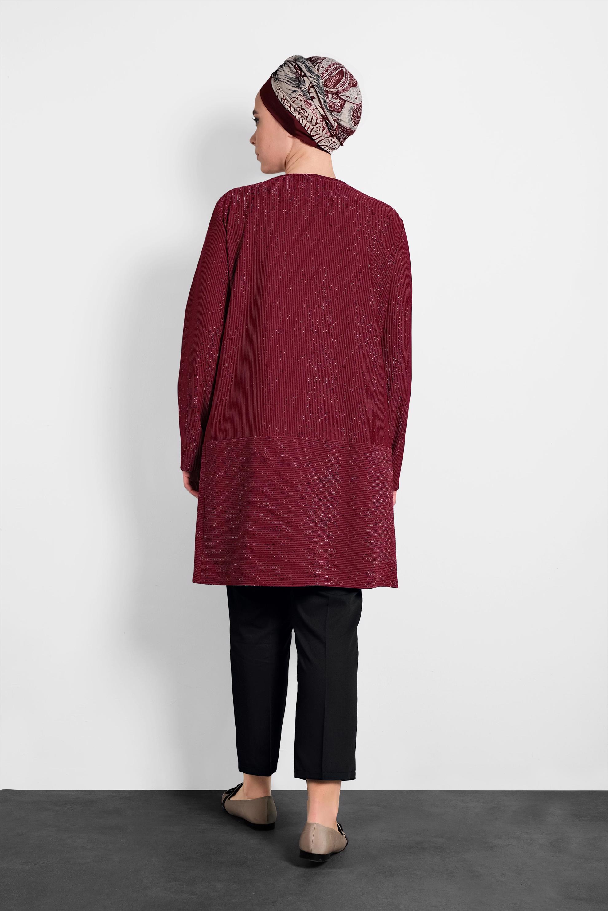 Tesettür giyim SİYAH ARA BEL KUMAŞ PANTOLON 7537