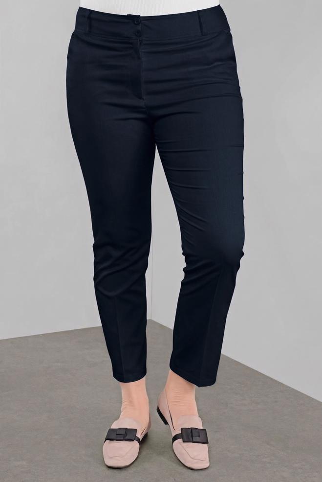 Vêtements hijab BLEU MARINE PANTALON TAILLE MI-HAUTE 7537 - ALVİNA