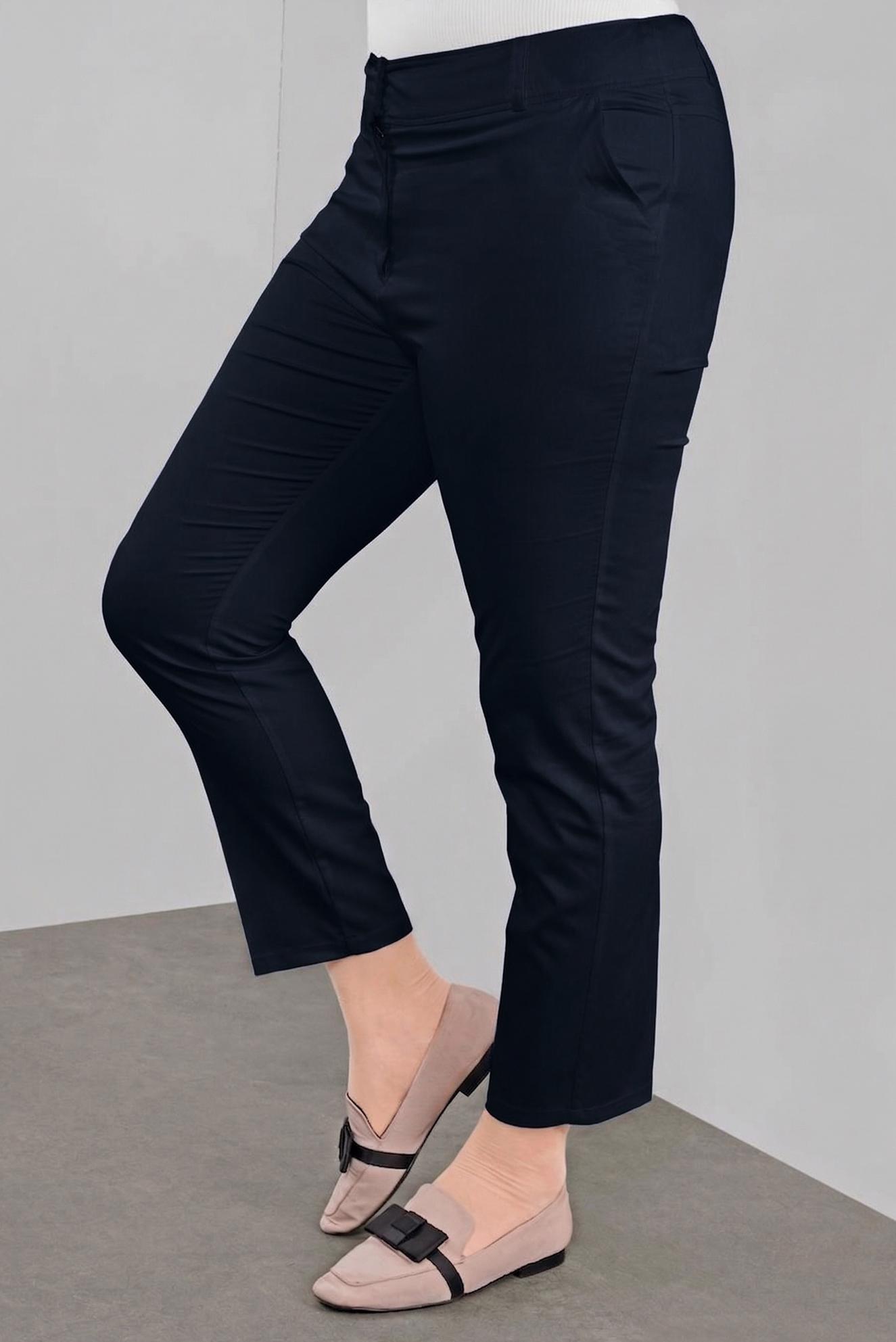 Vêtements hijab BLEU MARINE PANTALON TAILLE MI-HAUTE 7537