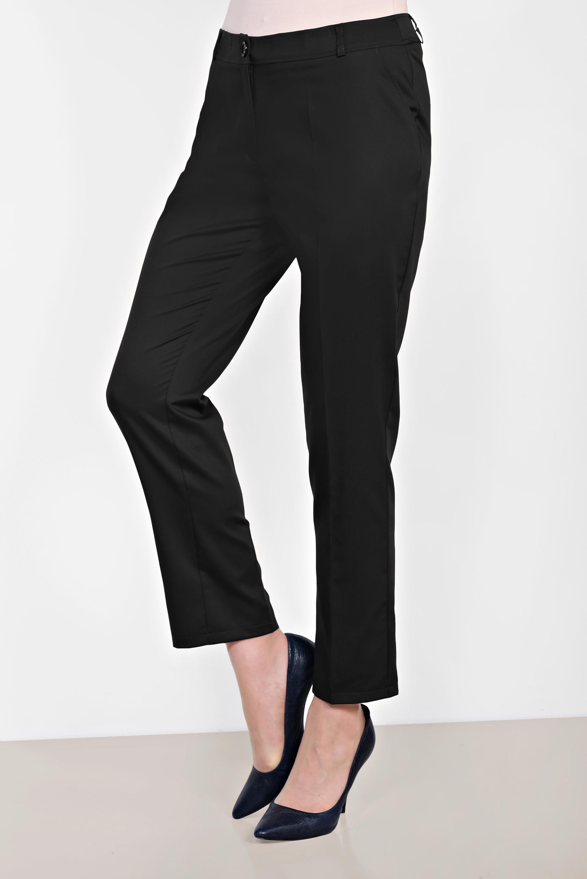 Tesettür giyim SİYAH ARA BEL KUMAŞ PANTOLON 7540