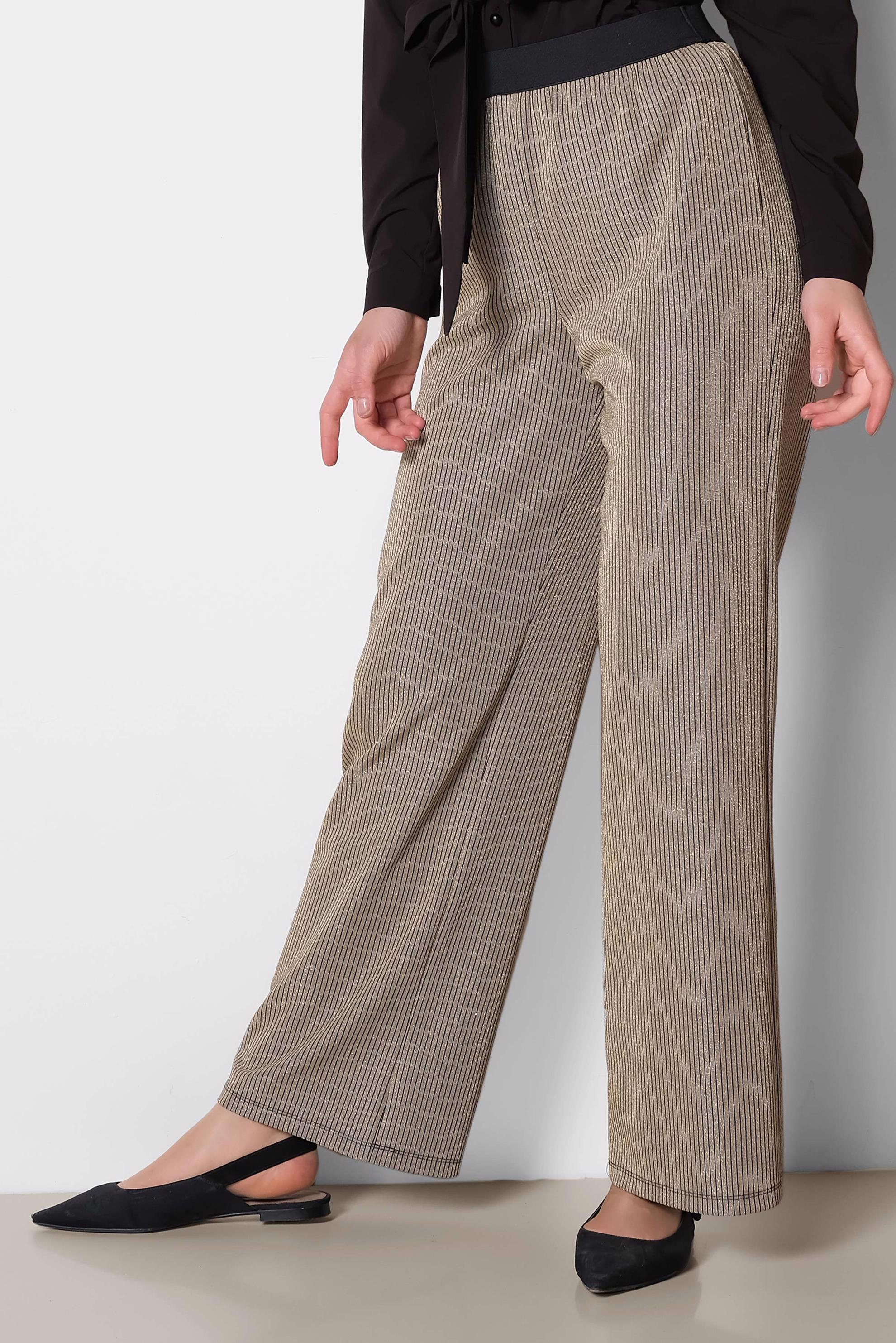 Tesettür giyim ALTIN BELİ LASTİKLİ SİMLİ PANTOLON 7550