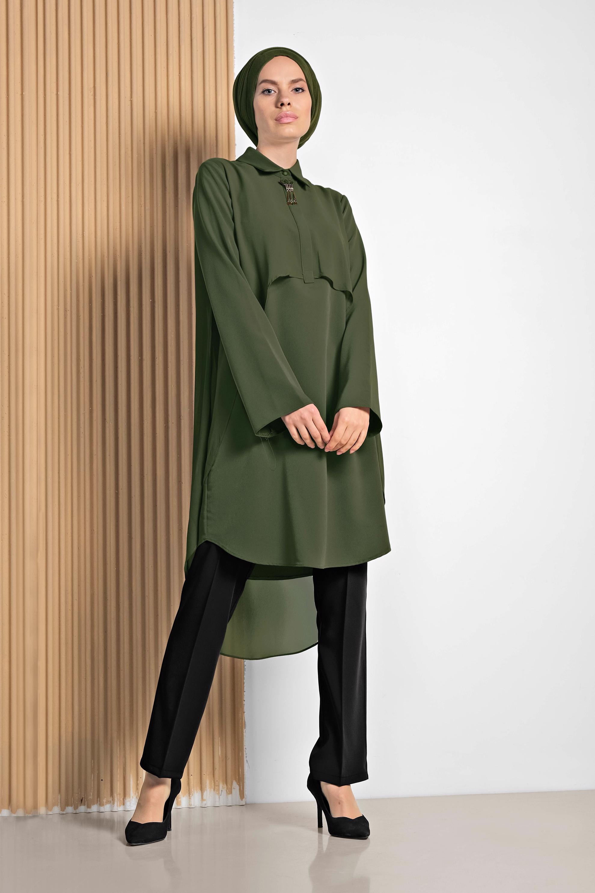 Tesettür giyim SİYAH DÜZ PAÇA PANTOLON 7556