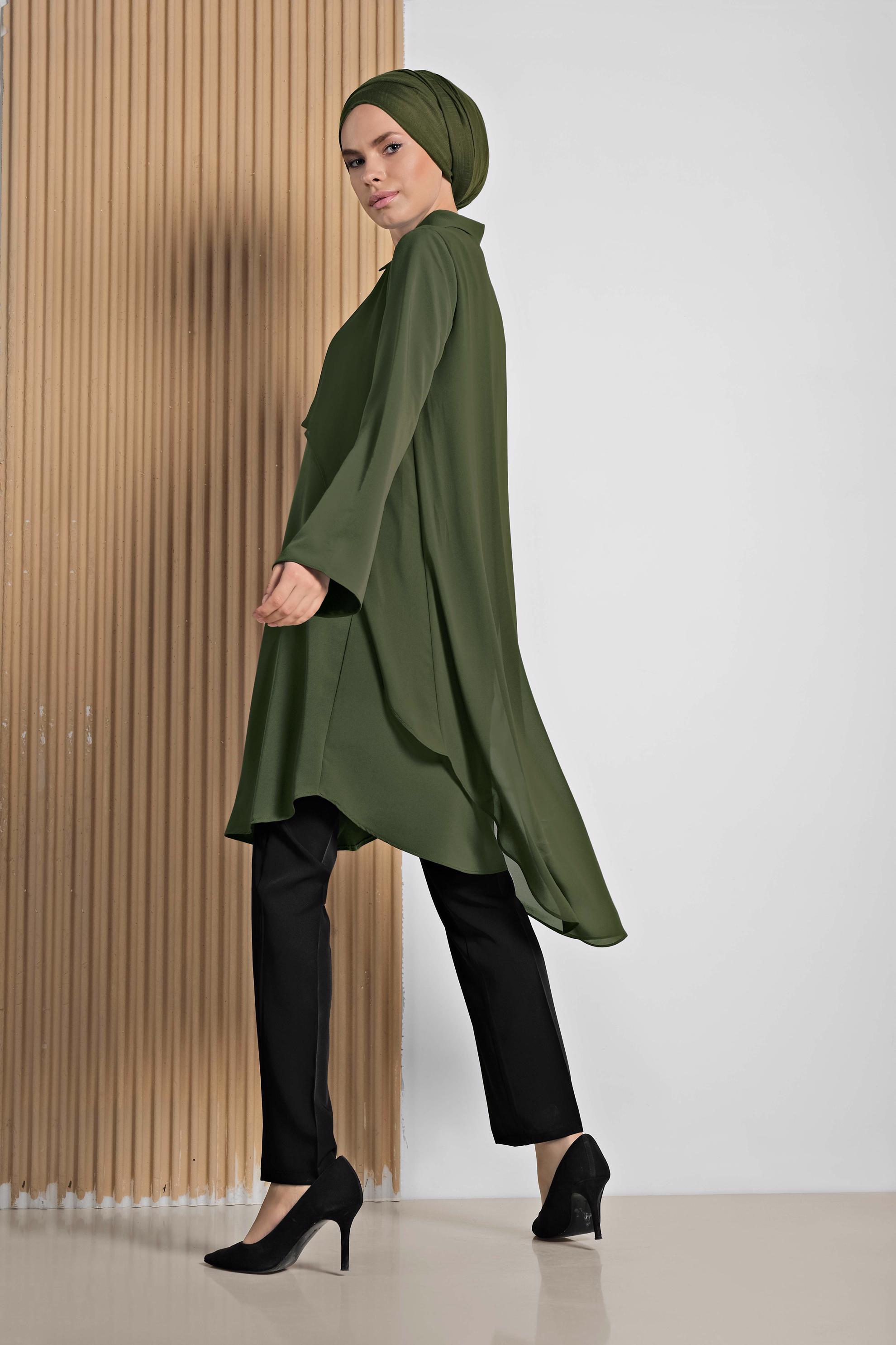 Tesettür giyim SİYAH DÜZ PAÇA PANTOLON 7556