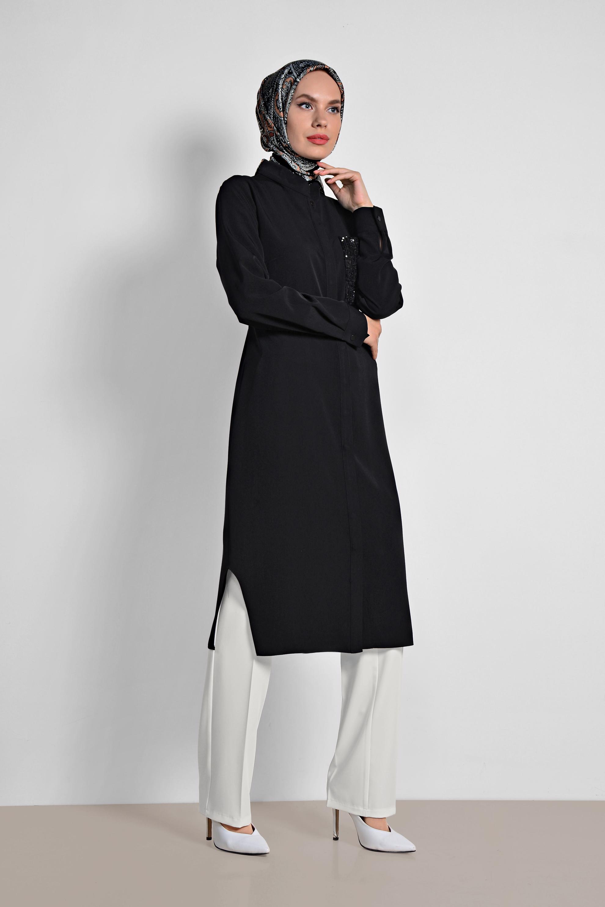 Tesettür giyim BEYAZ DÜZ PAÇA PANTOLON 7556