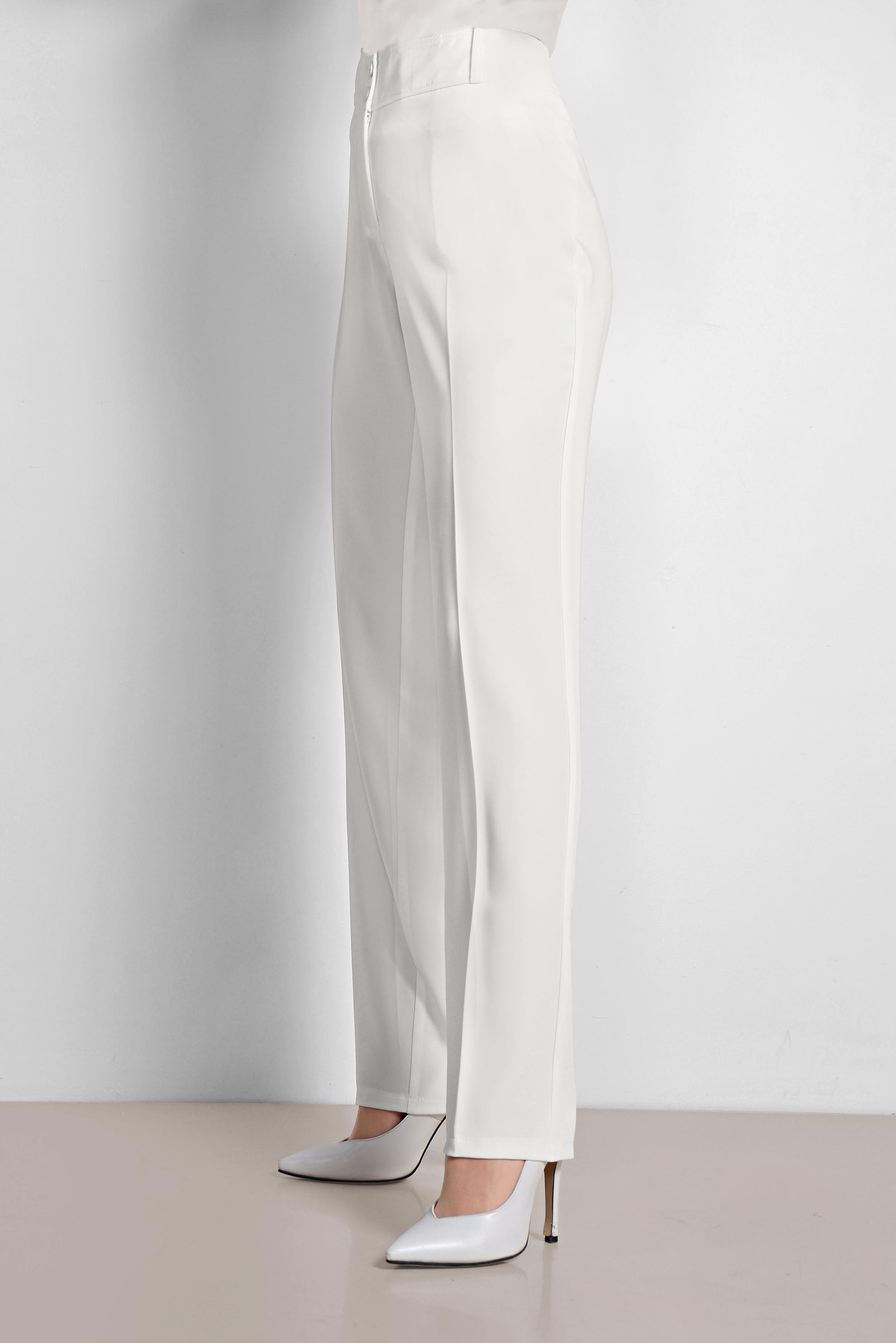 Tesettür giyim BEYAZ DÜZ PAÇA PANTOLON 7556