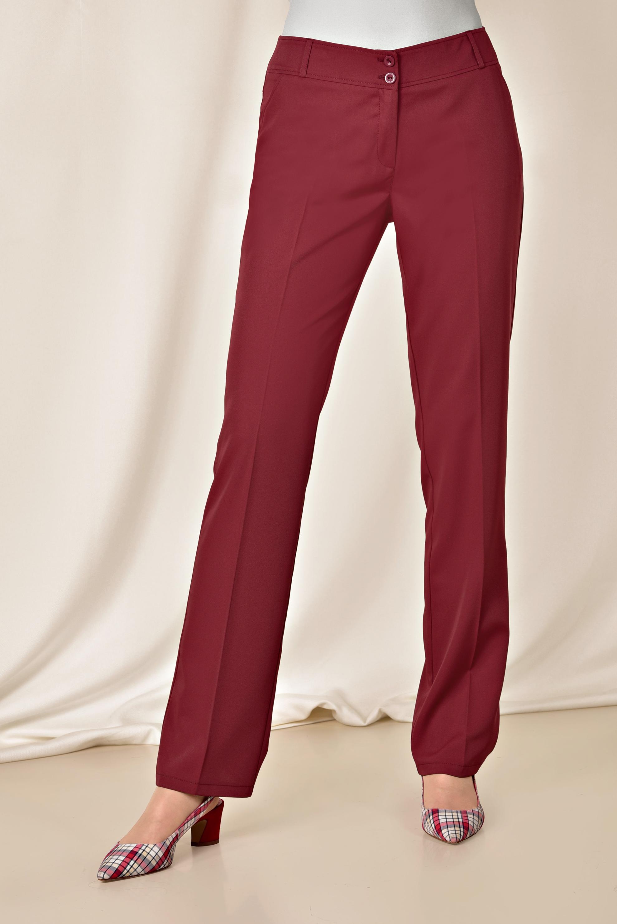 Tesettür giyim BORDO DÜZ PAÇA PANTOLON 7556