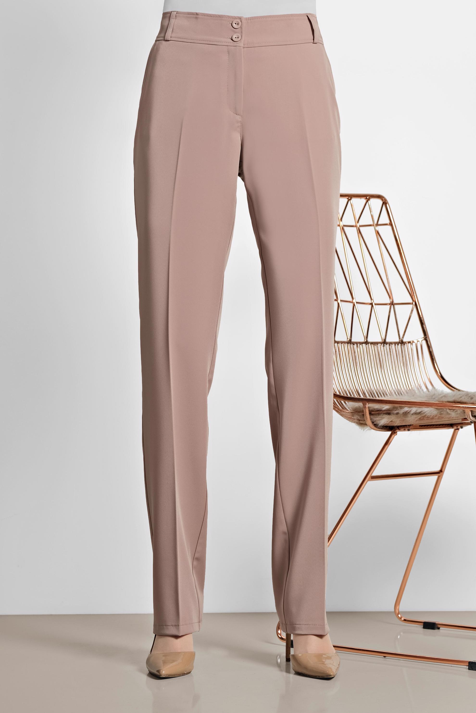 Tesettür giyim PUDRA DÜZ PAÇA PANTOLON 7556