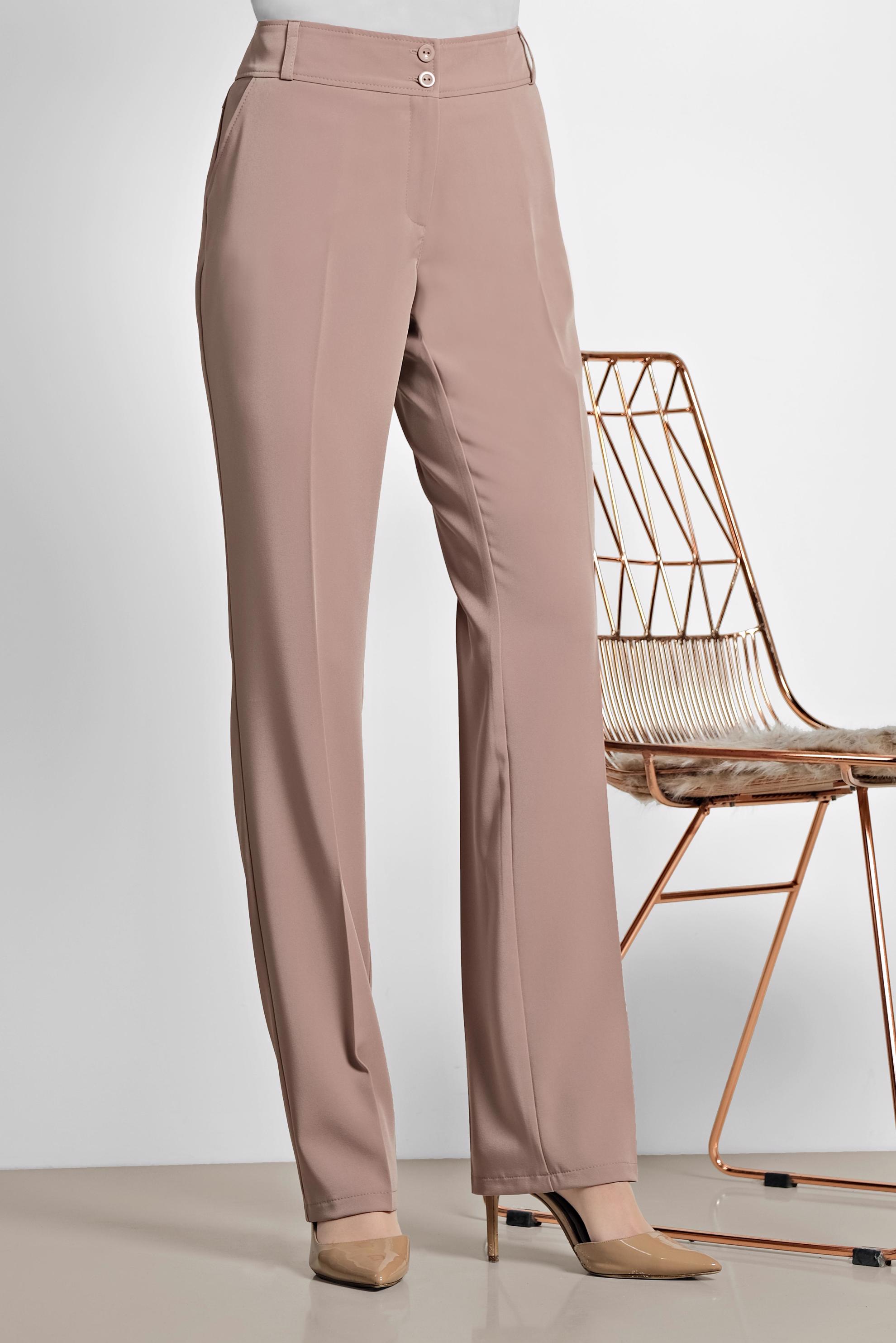 Tesettür giyim PUDRA DÜZ PAÇA PANTOLON 7556