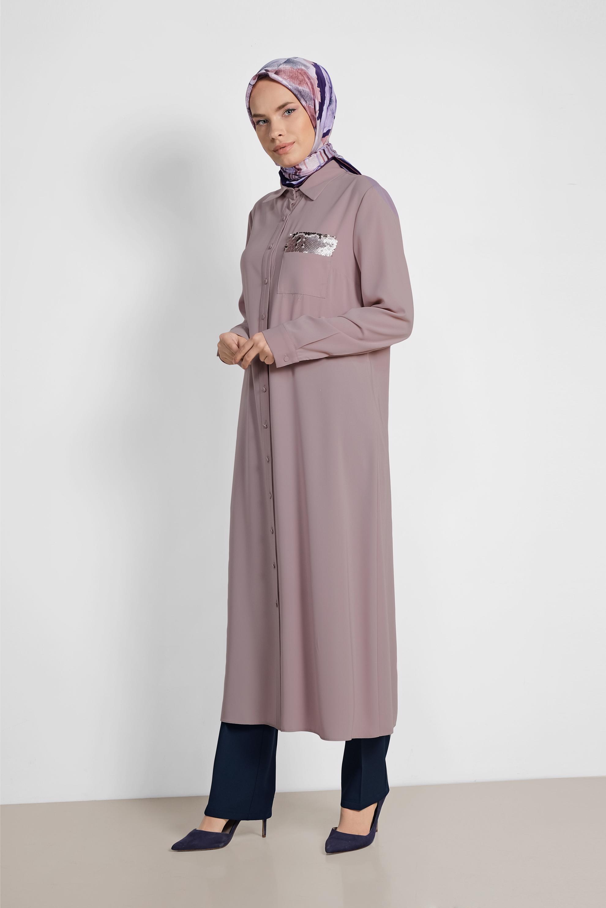 Tesettür giyim LACİVERT DÜZ PAÇA PANTOLON 7556