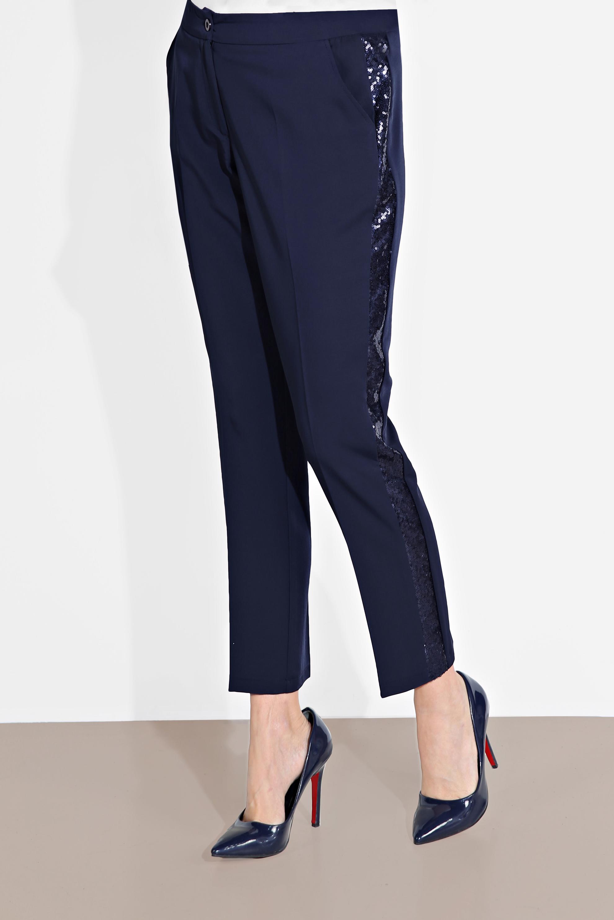 Tesettür giyim LACİVERT SİMLİ ŞERİT DETAYLI PANTOLON 7565	