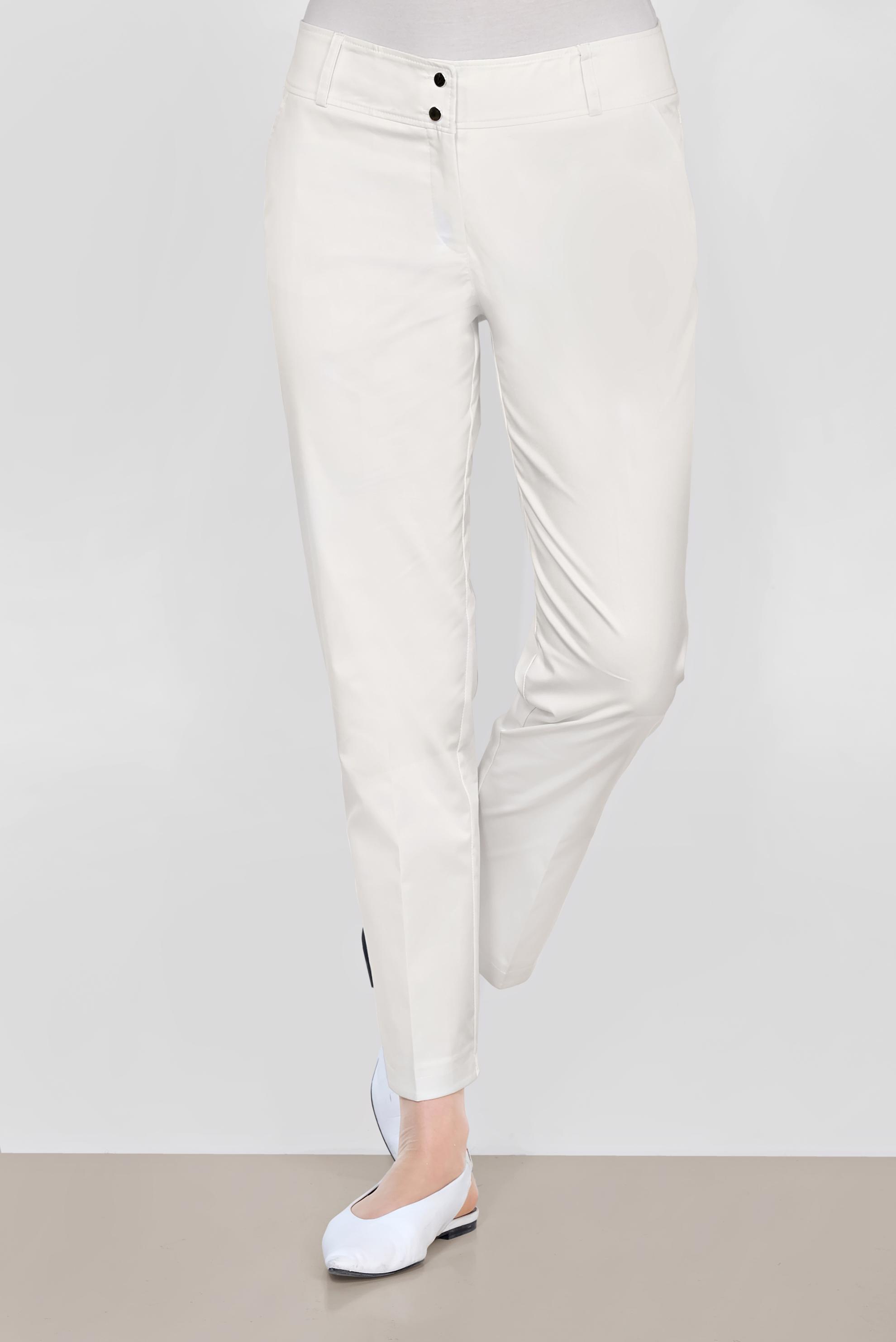 Tesettür giyim BEYAZ DAR PAÇA PANTOLON 7575