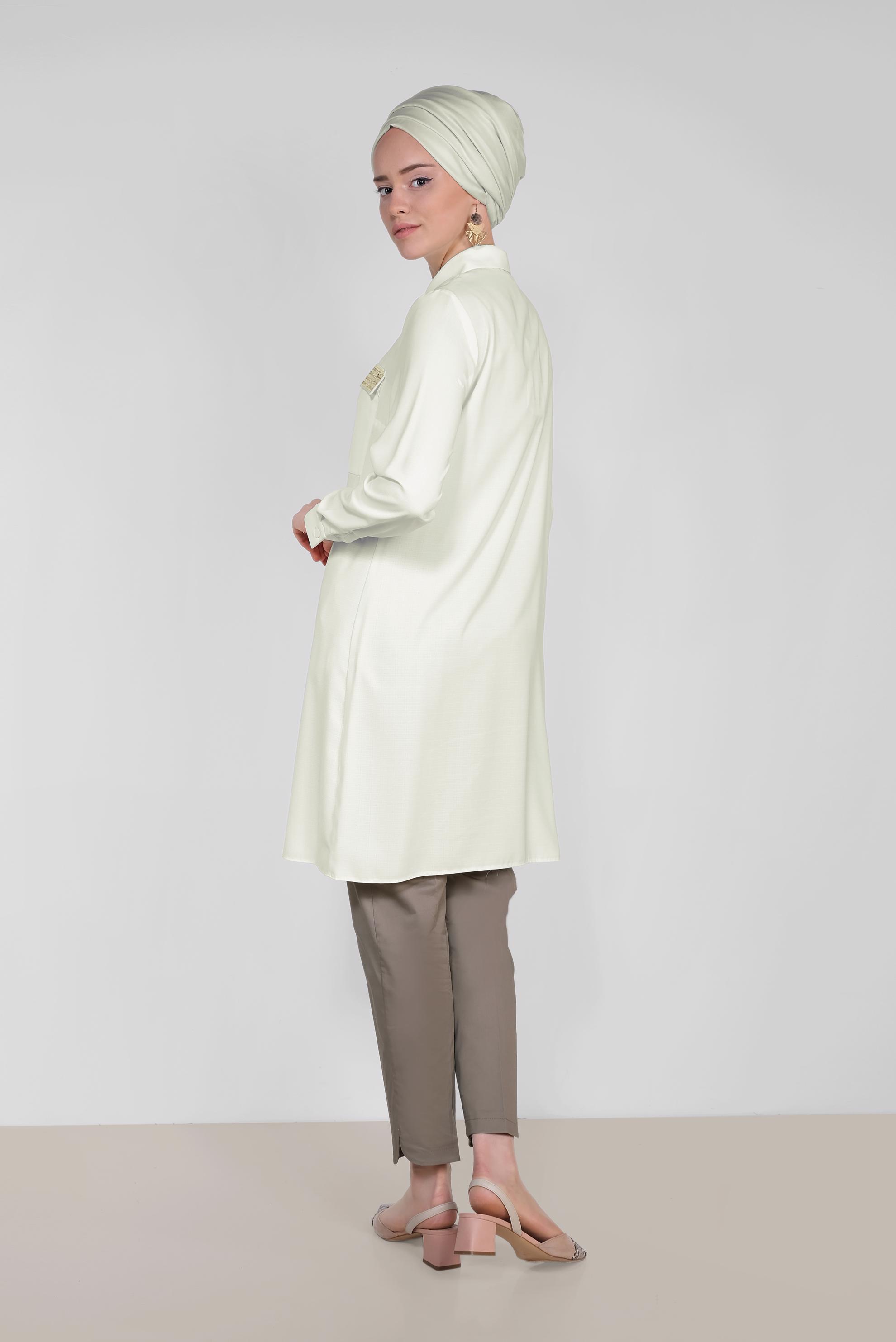 Tesettür giyim VİZON DAR PAÇA PANTOLON 7575