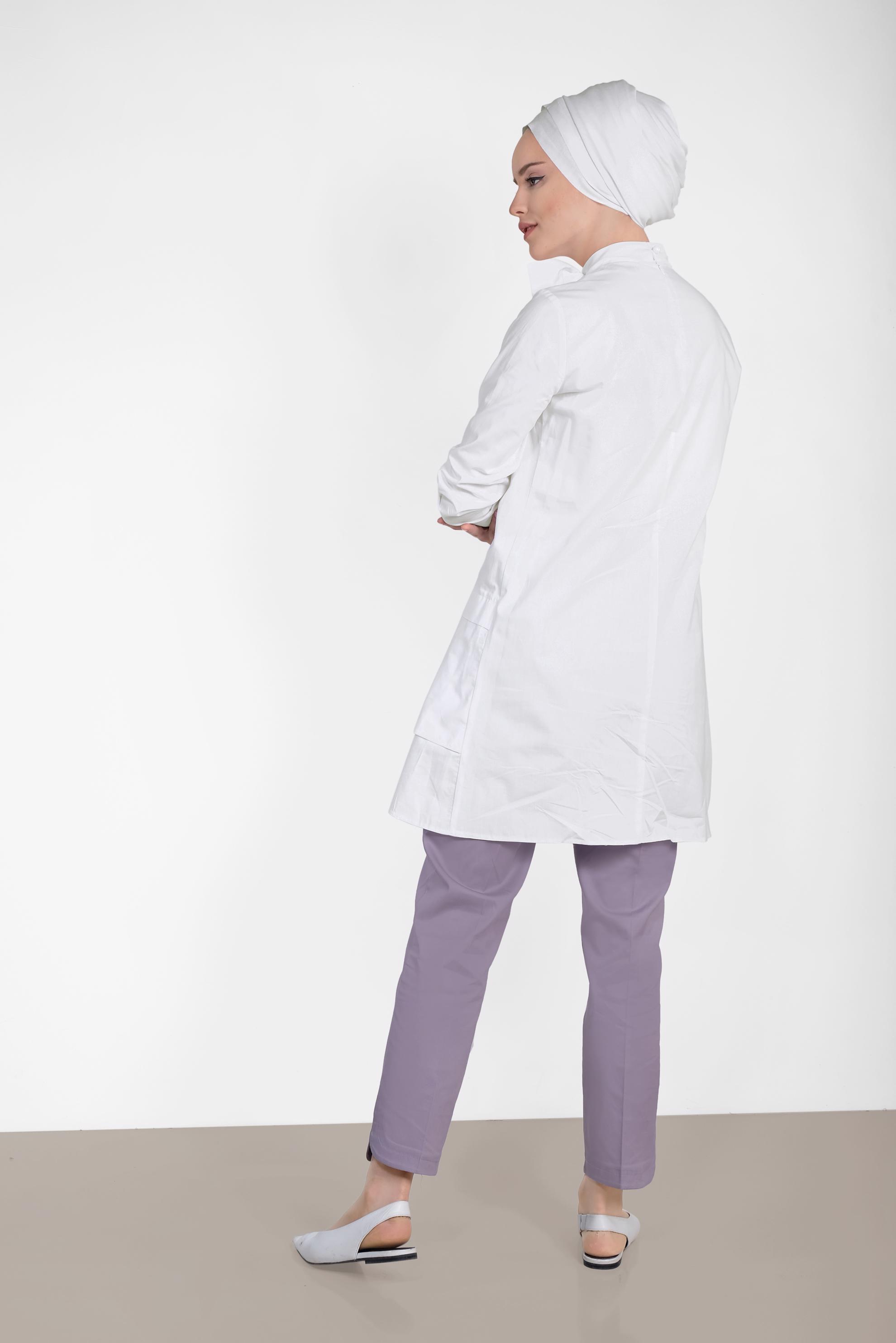 Tesettür giyim MOR DAR PAÇA PANTOLON 7575